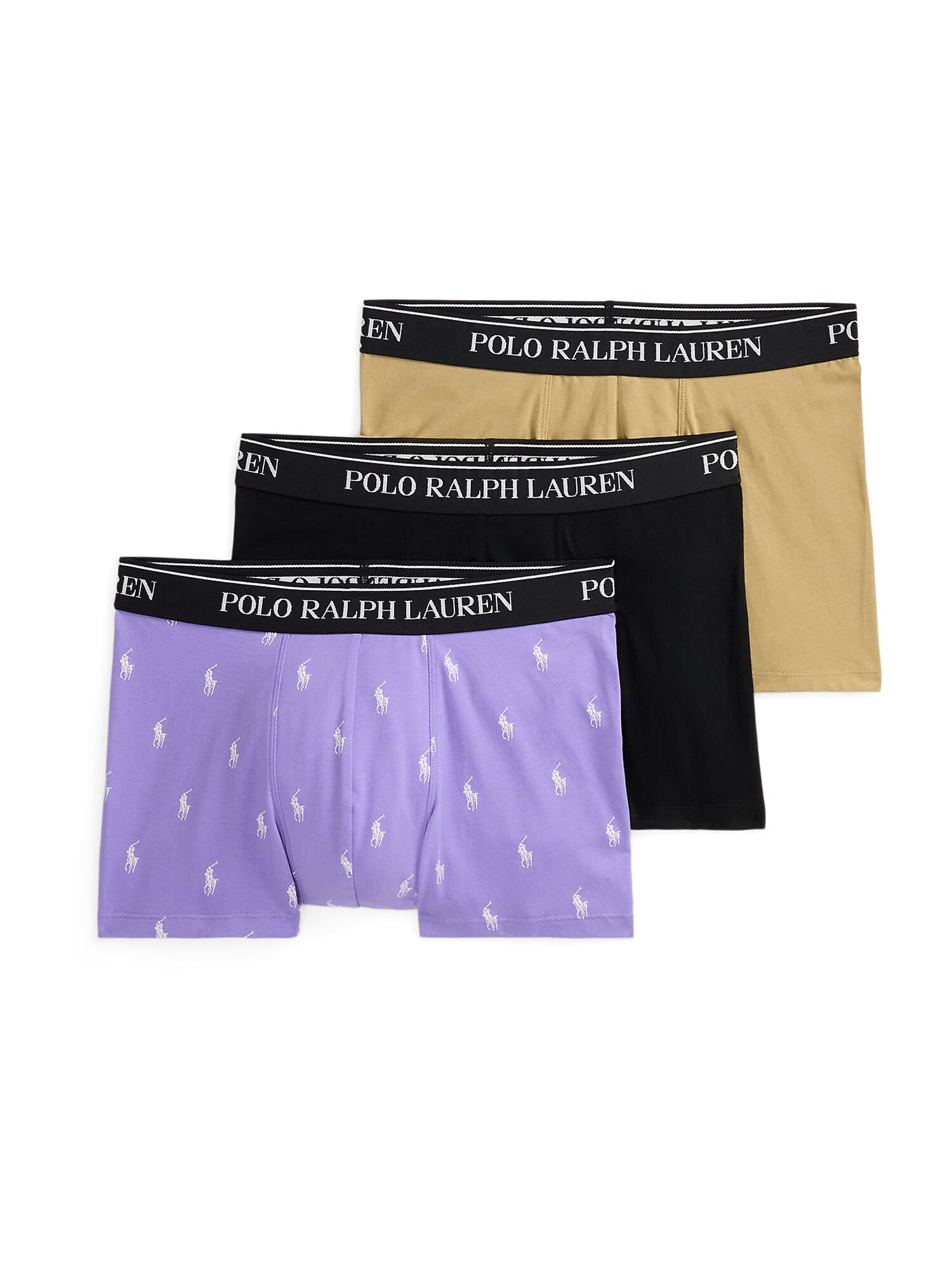 Polo Ralph Lauren Boxeri CLASSIC  galben muștar / mov lavandă / negru / alb