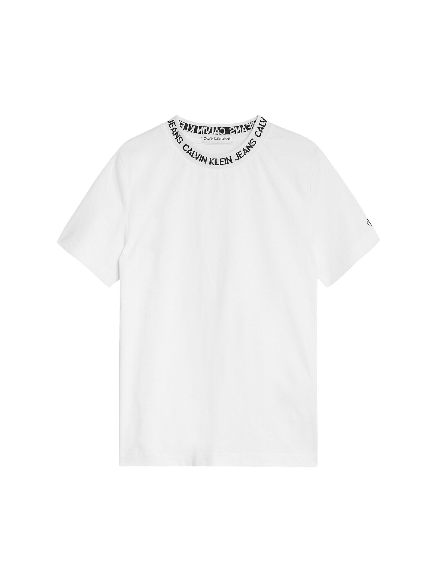 Calvin Klein Jeans Tričko 'Intarsia'  čierna / biela