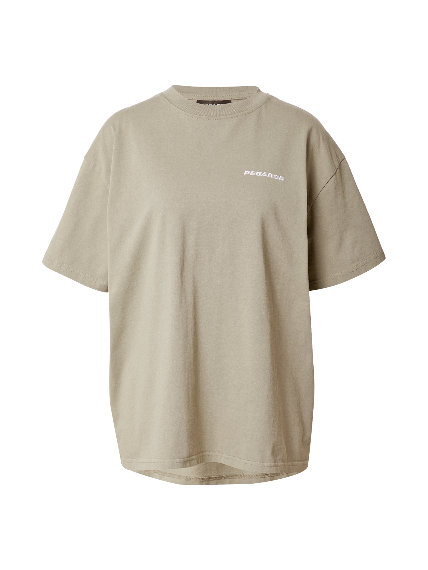 Pegador Marškinėliai 'BEVERLY' alyvuogių spalva / balta