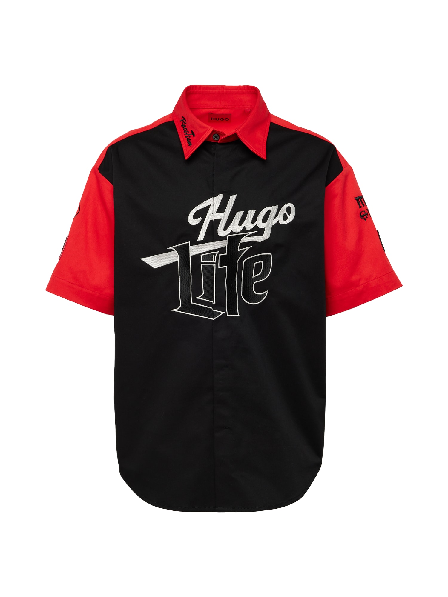 HUGO Košeľa 'Escar'  červená / čierna / biela