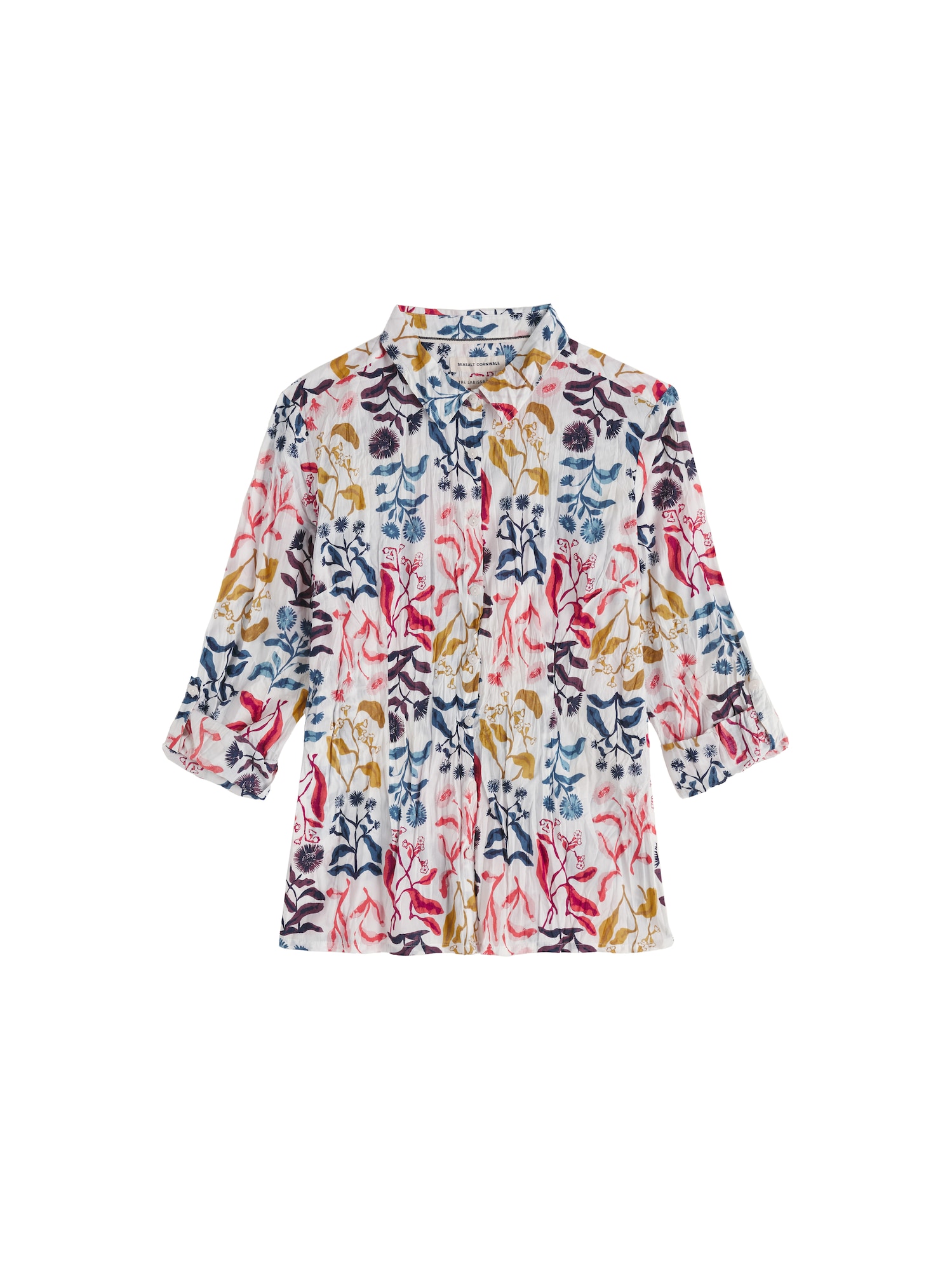 Seasalt Cornwall Blusa 'Larissa' marino / amarillo / rojo / blanco