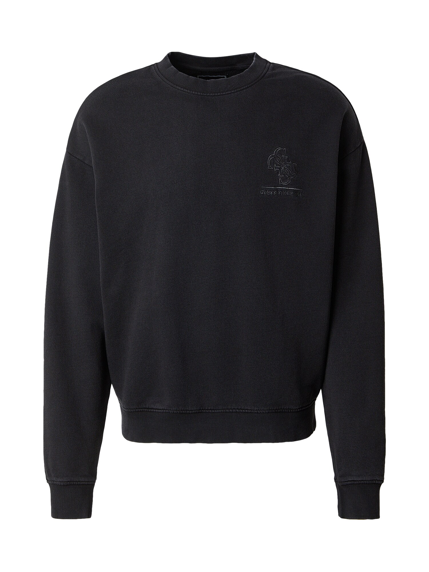 GUESS Bluză de molton  negru