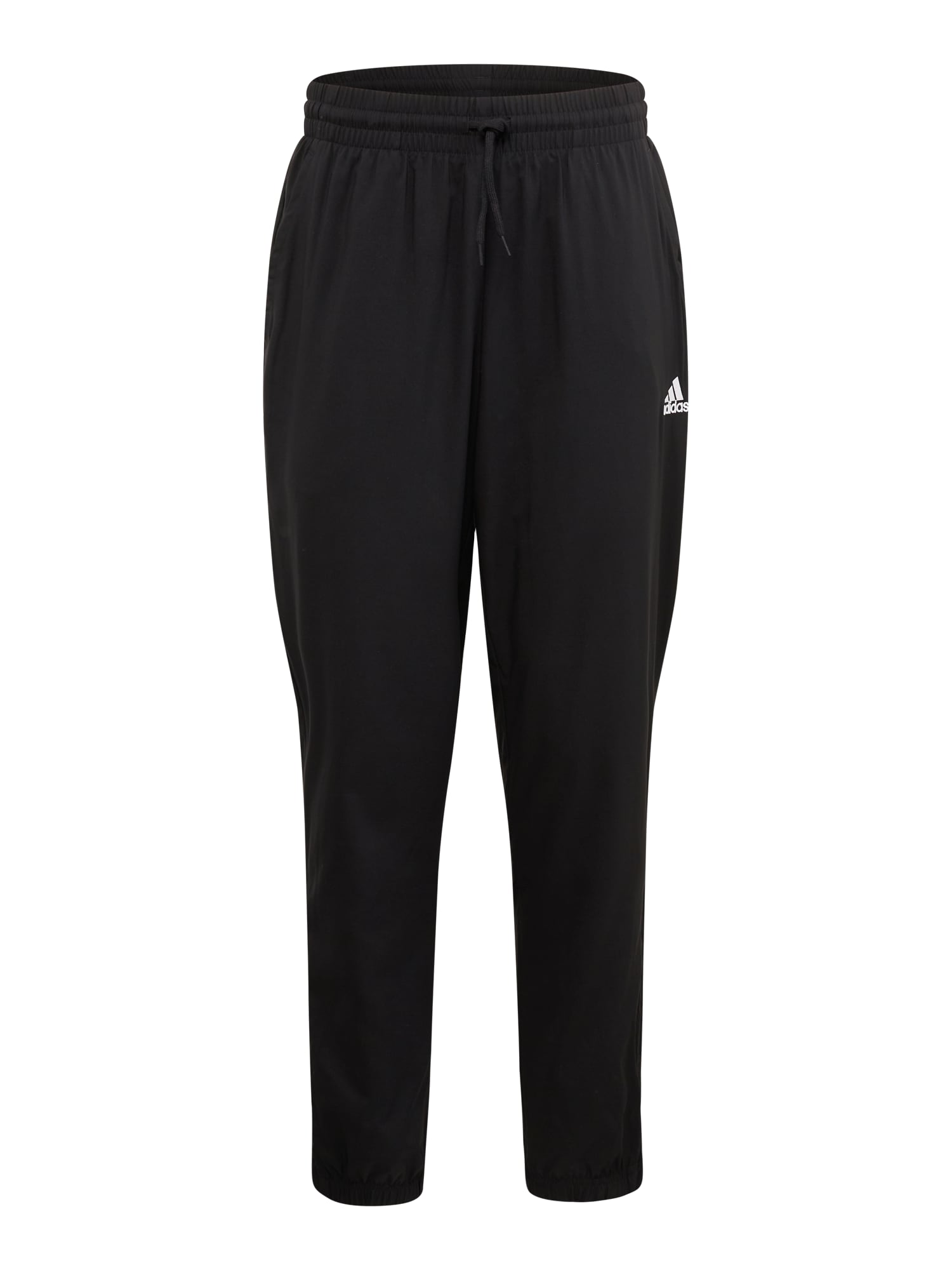 ADIDAS SPORTSWEAR Športne hlače 'Aeroready Essentials Stanford Elastic Cuff Small Logo'  črna / bela