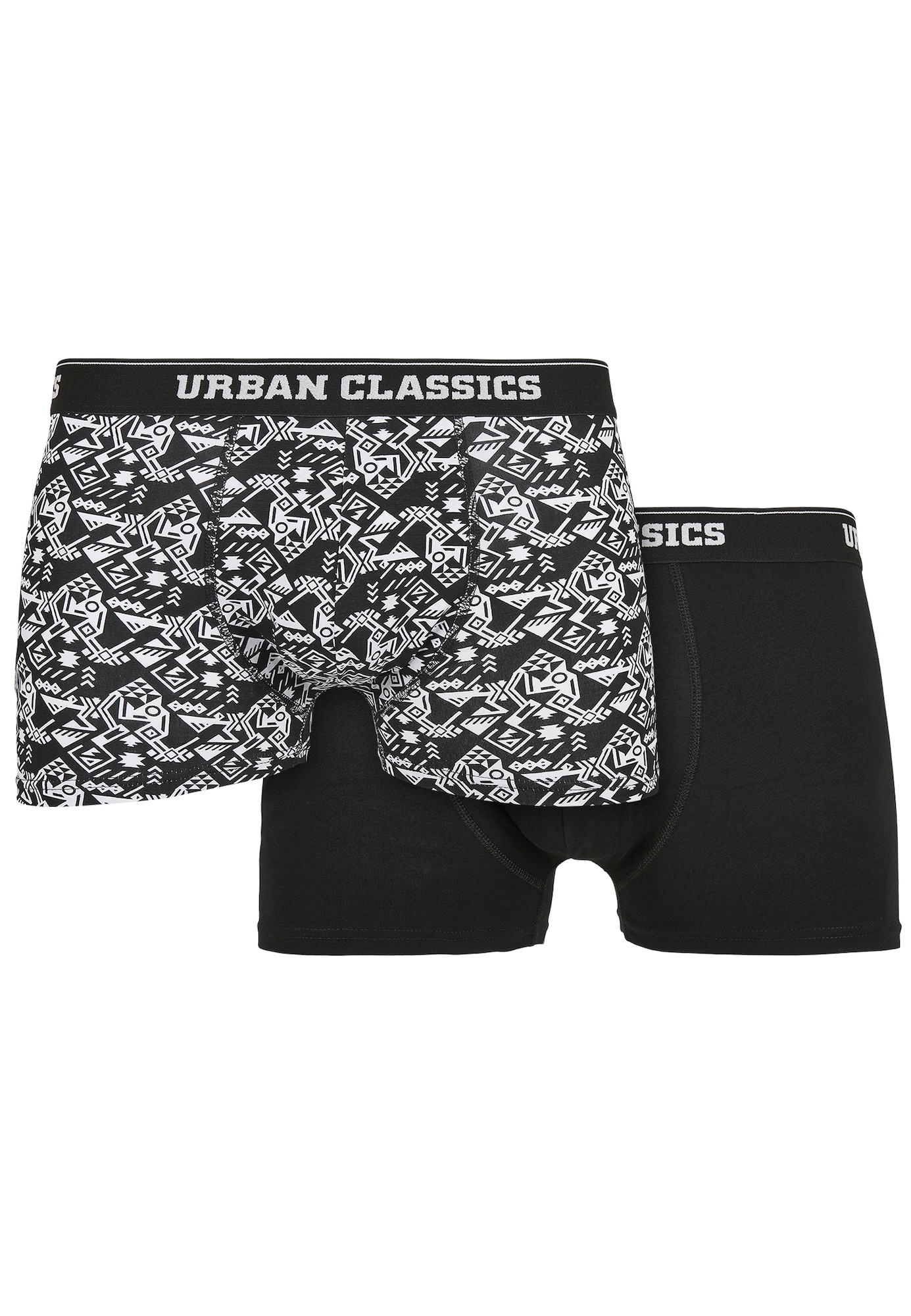 Urban Classics Boxeri  negru / alb