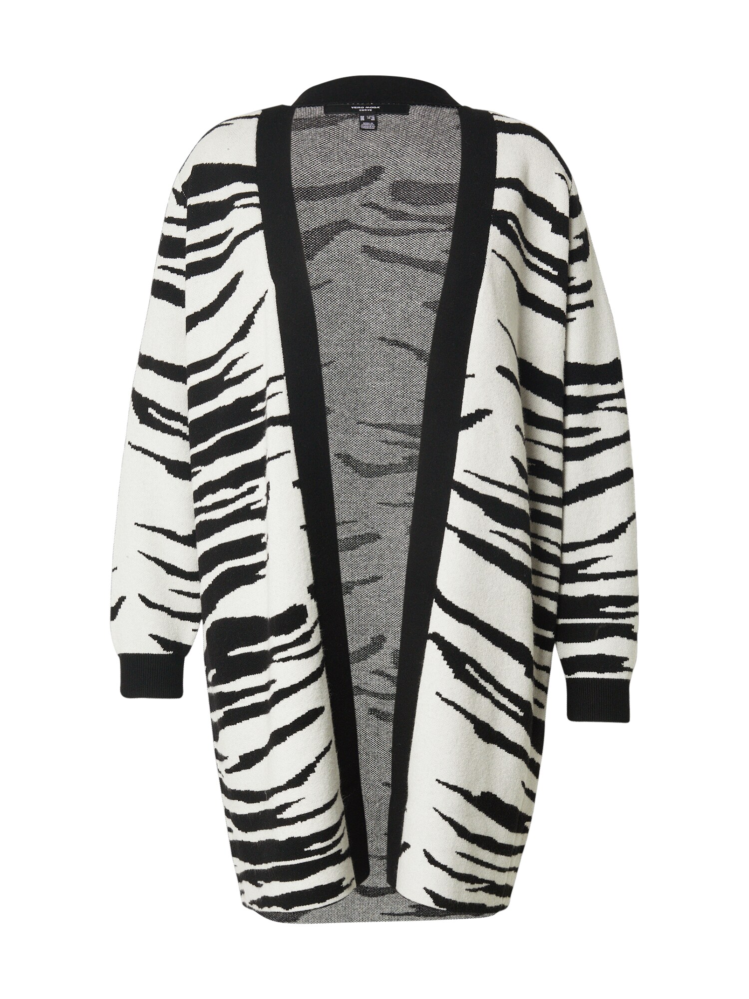Vero Moda Curve Kardigán 'VMCNANCY'  čierna / biela