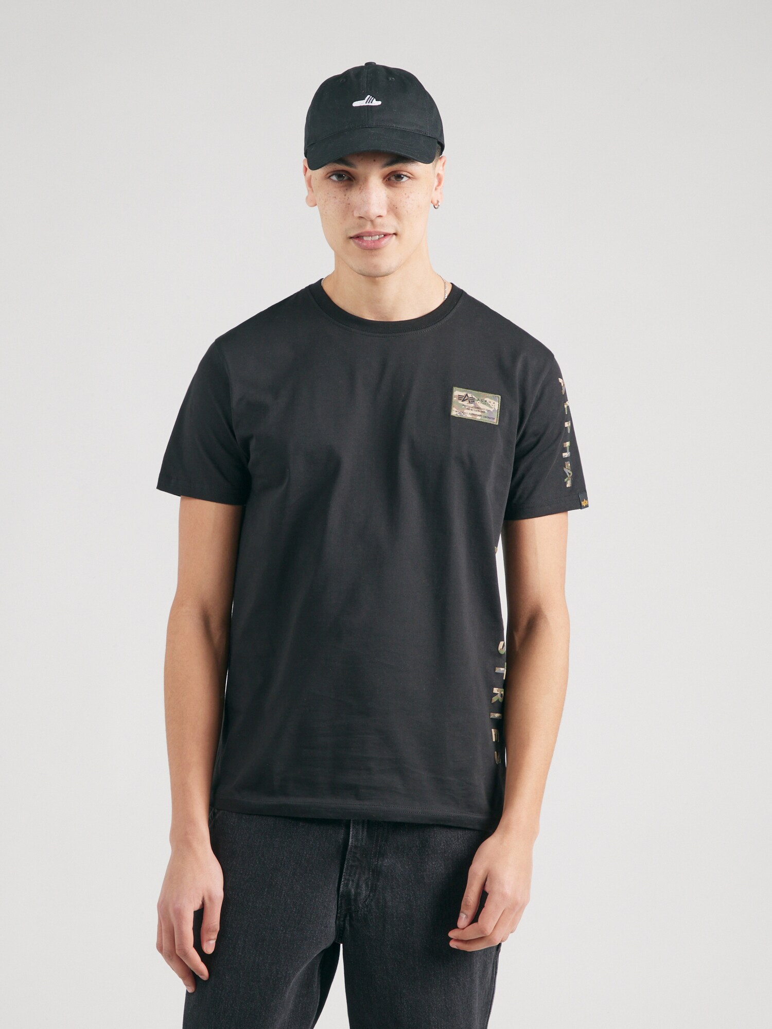 ALPHA INDUSTRIES Póló  bézs / barna / zöld / fekete termék 2. képe