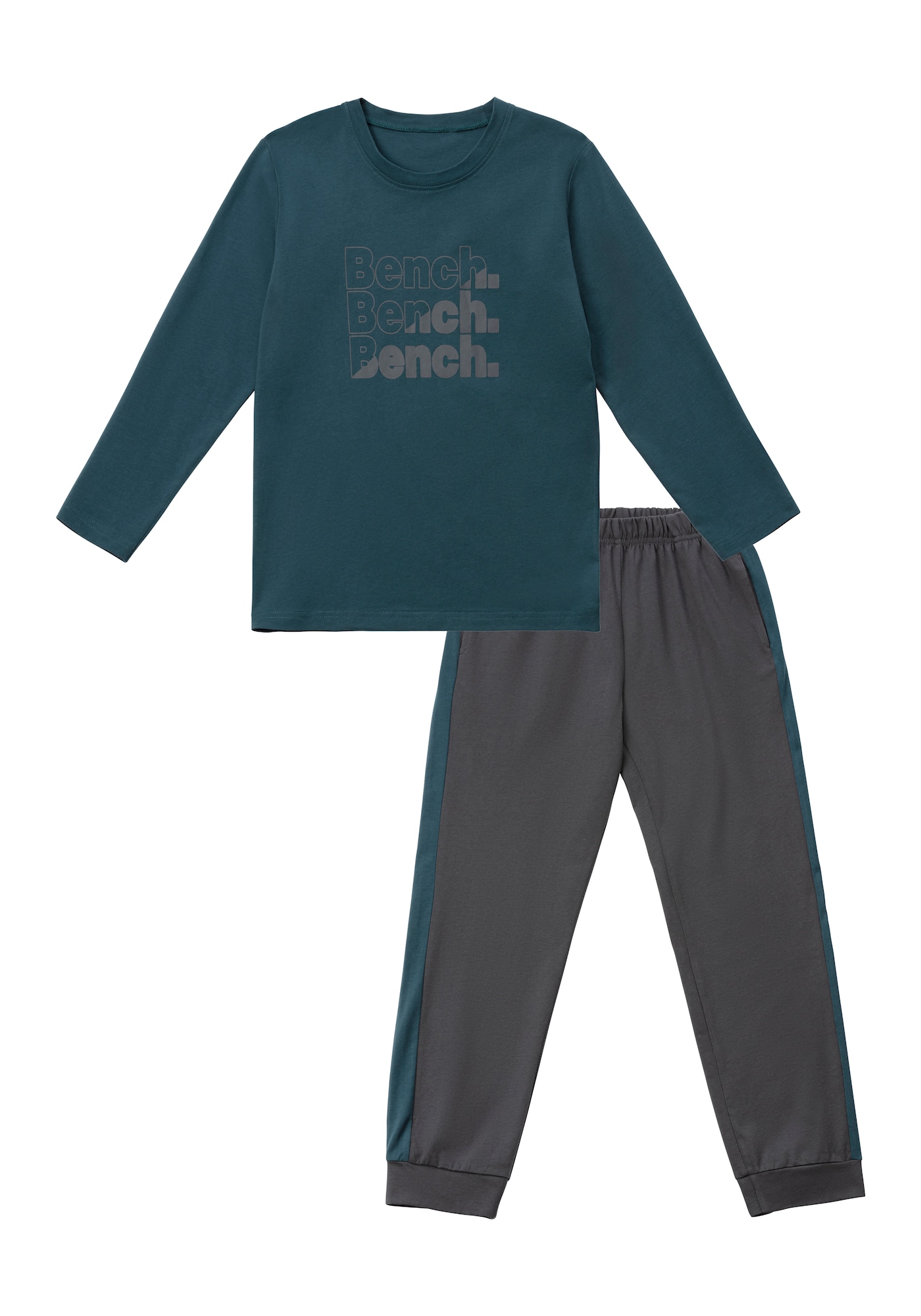 BENCH Pijamale 'LM LBG'  albastru marin / gri grafit