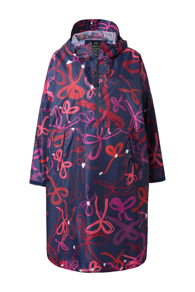 LAURASØN Regenjacke Damen Größe L/XXL nachtblau / lila / pink / rot