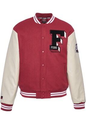 Fubu Tussenjas Beige / Donkerrood / Zwart