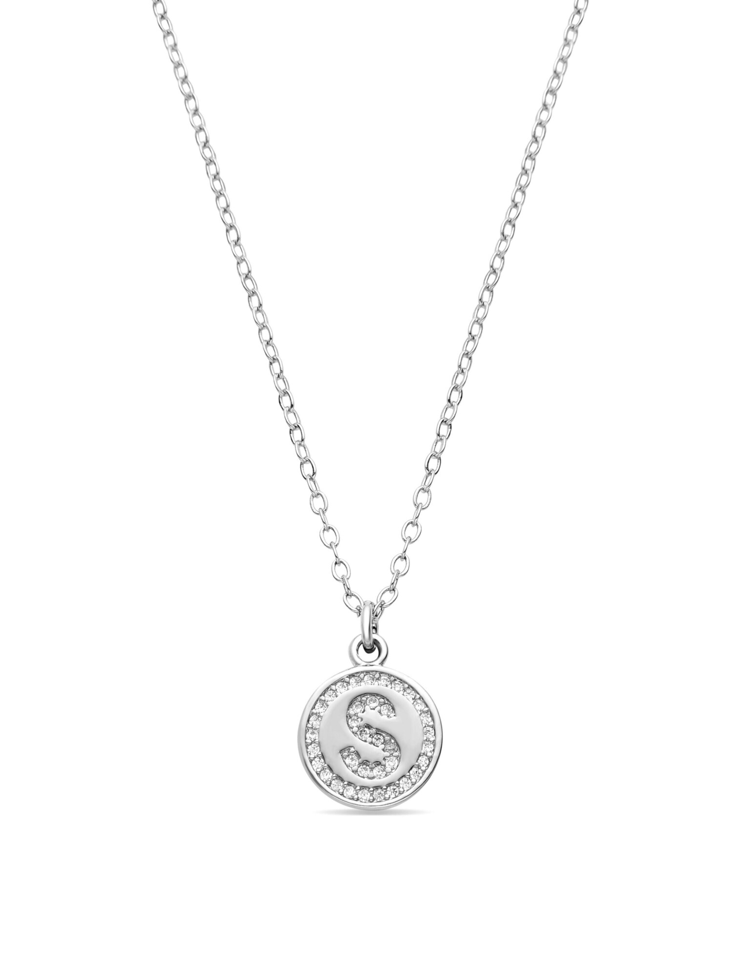Luxenter Rhodiumpläterat Briljant Zirkonia Halsband Alfabet dam – bild 2