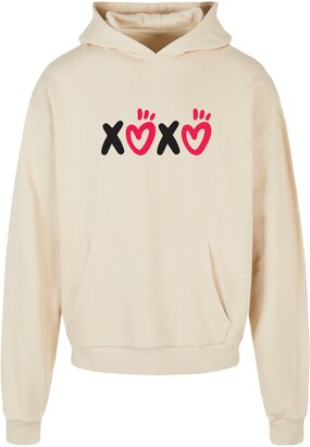 Merchcode Sweatshirt ‘Valentines Day – XOXO’ Crème / Pink / Zwart