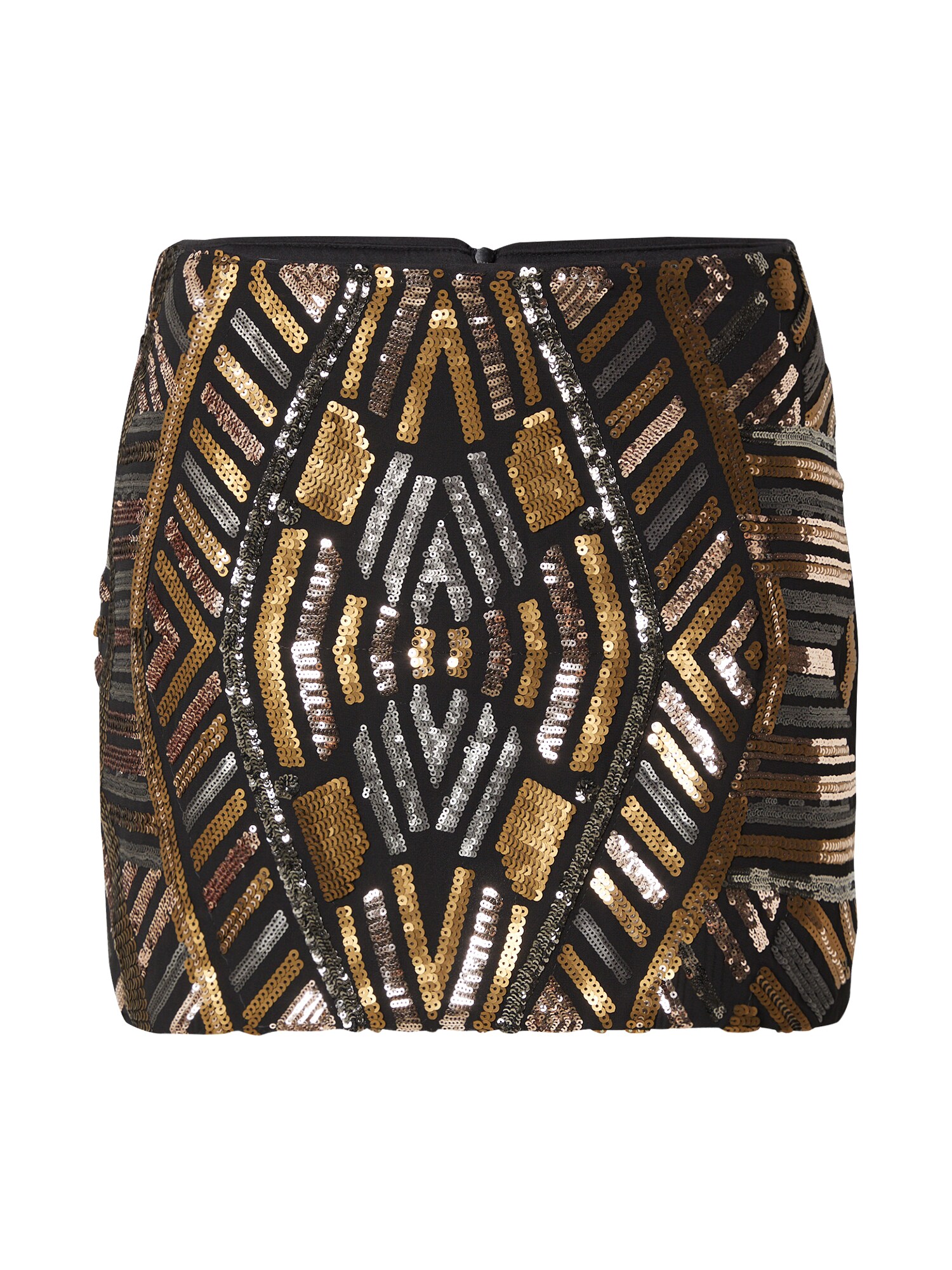Kamila Šikl Fustă  auriu / negru / argintiu