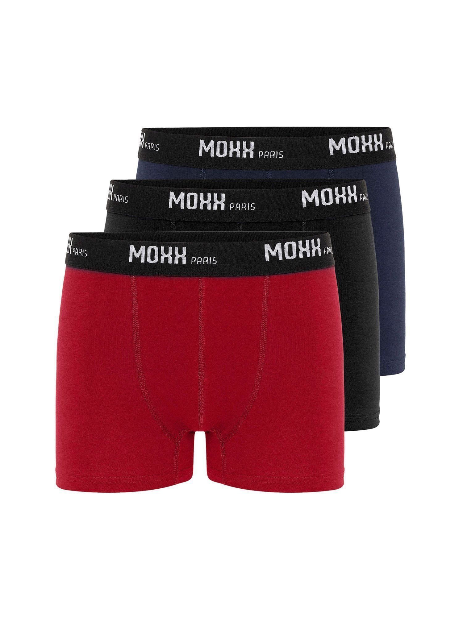Moxx Paris Boxeri Kevin  bleumarin / gri / roşu închis / negru