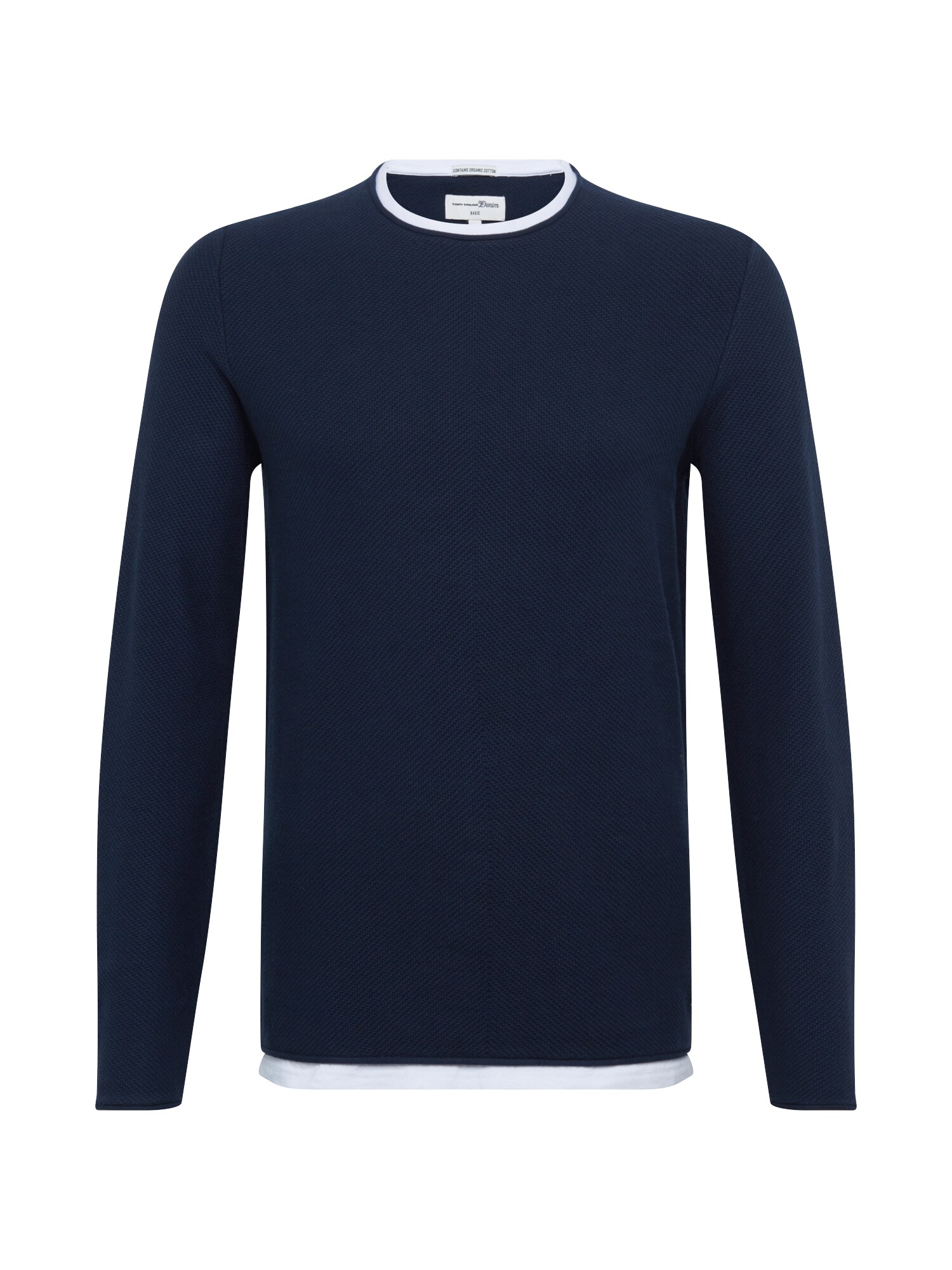 TOM TAILOR DENIM Megztinis  balkšva / nakties mėlyna