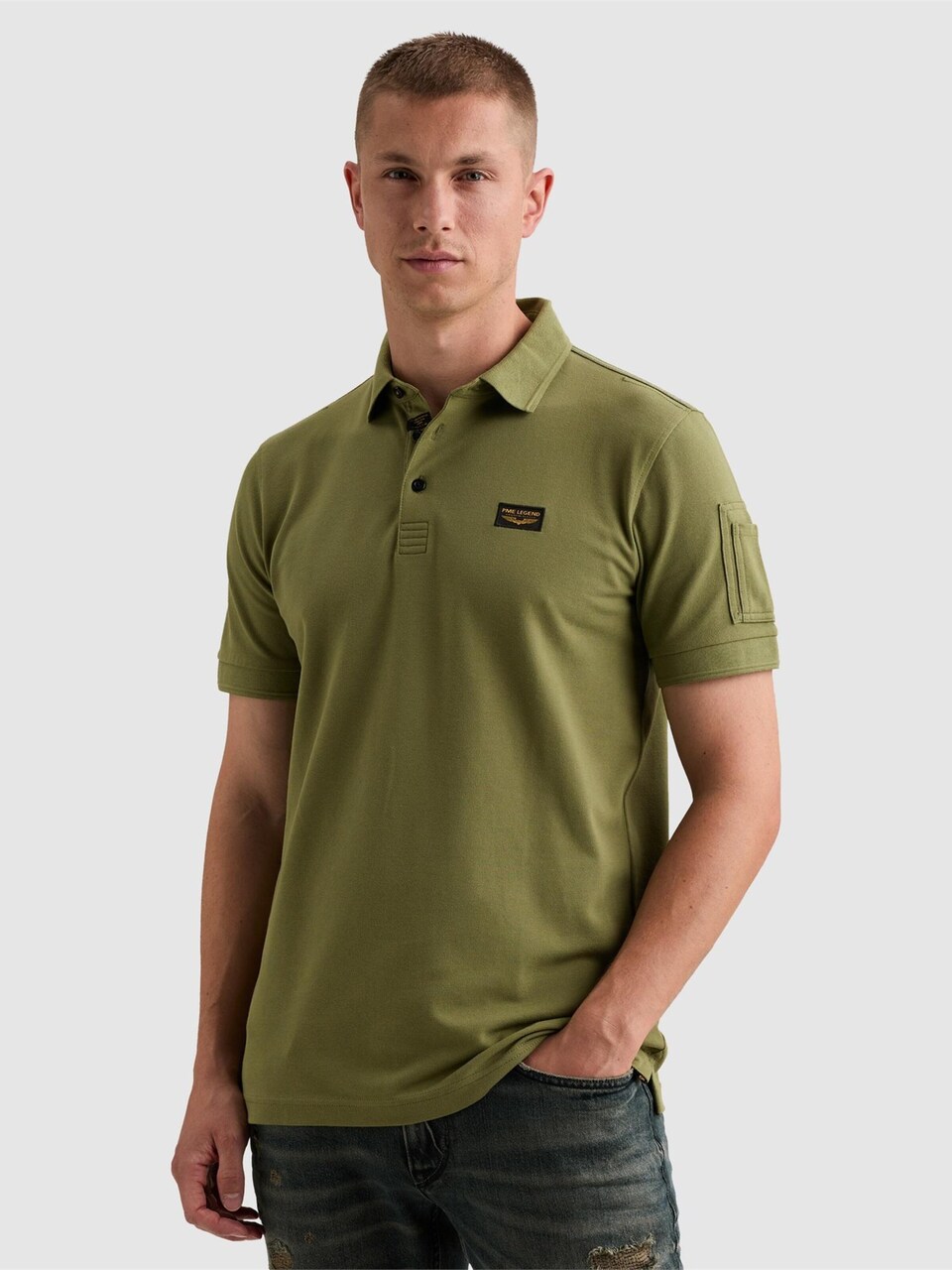 T-shirt 'American Classic polo shirt with flight pocket'