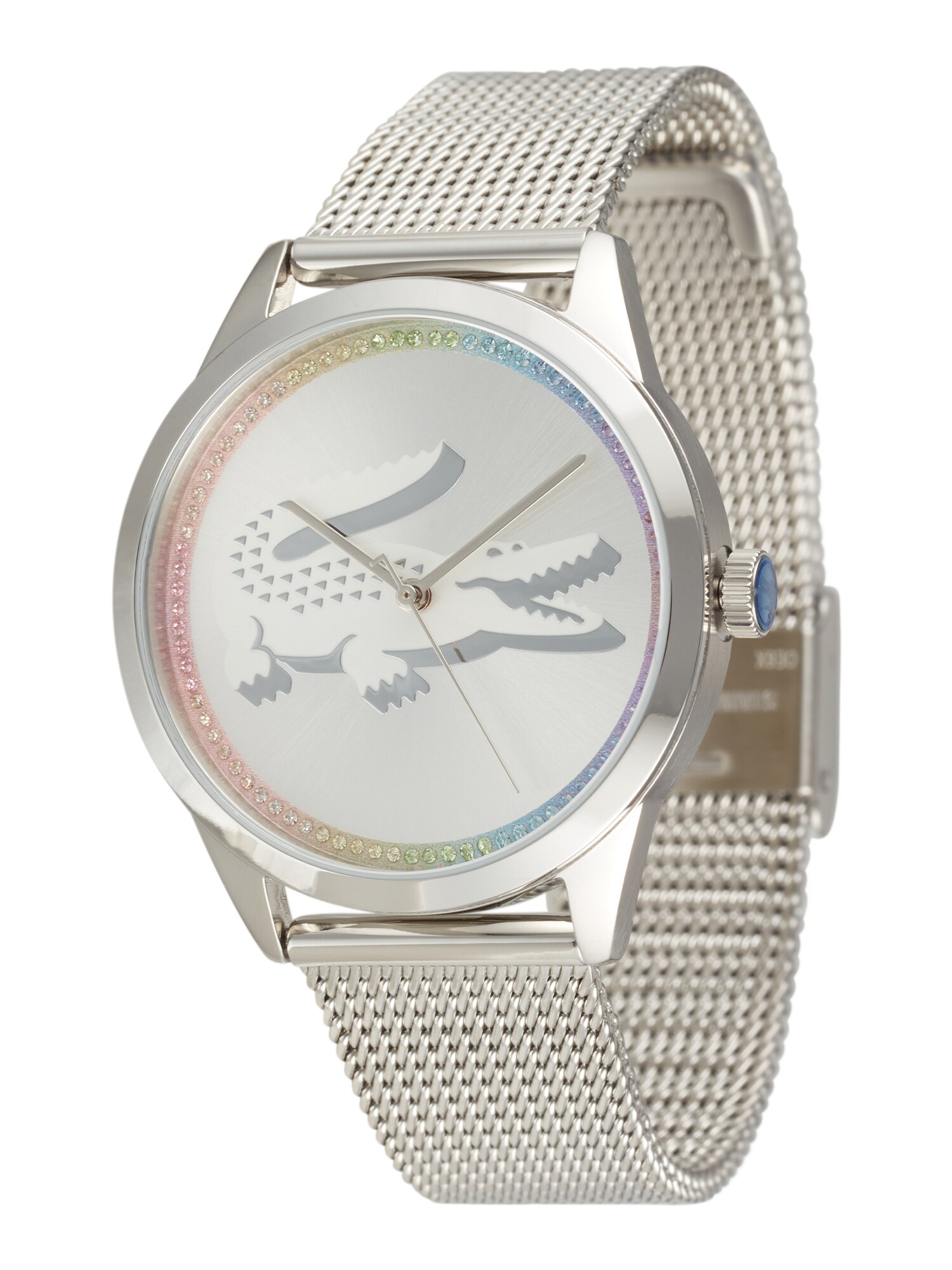 LACOSTE Analoginis (įprasto dizaino) laikrodis dangaus žydra / šviesiai violetinė / rožių spalva / sidabrinė