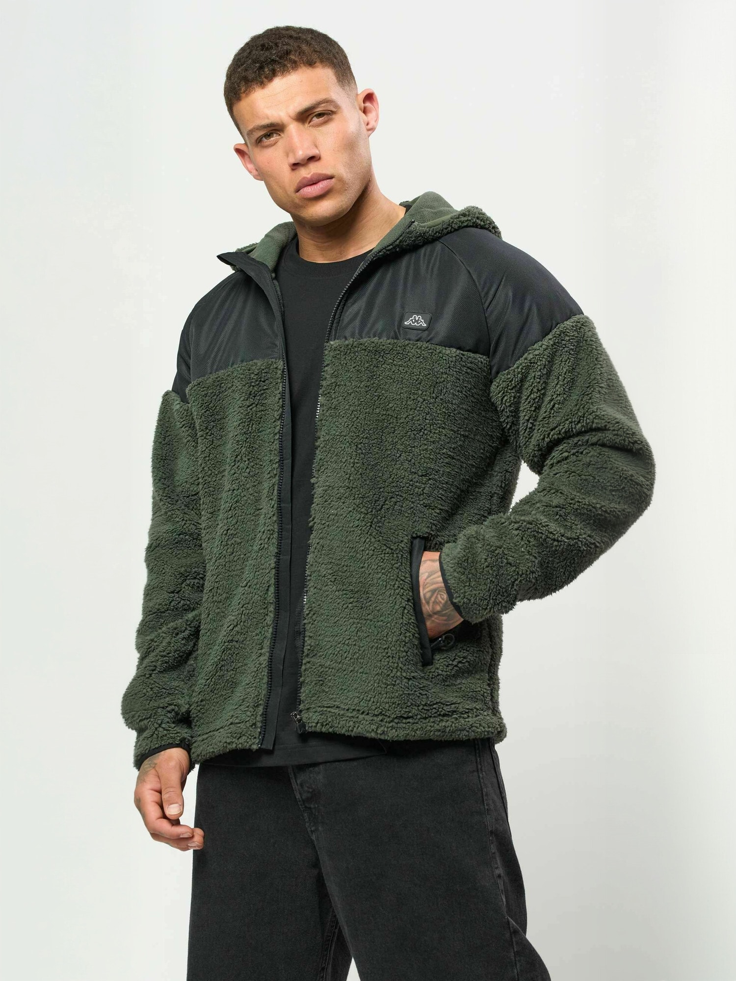 KAPPA Chaqueta de entretiempo 'LOGO ILUI FLEECE' verde – imagen 3
