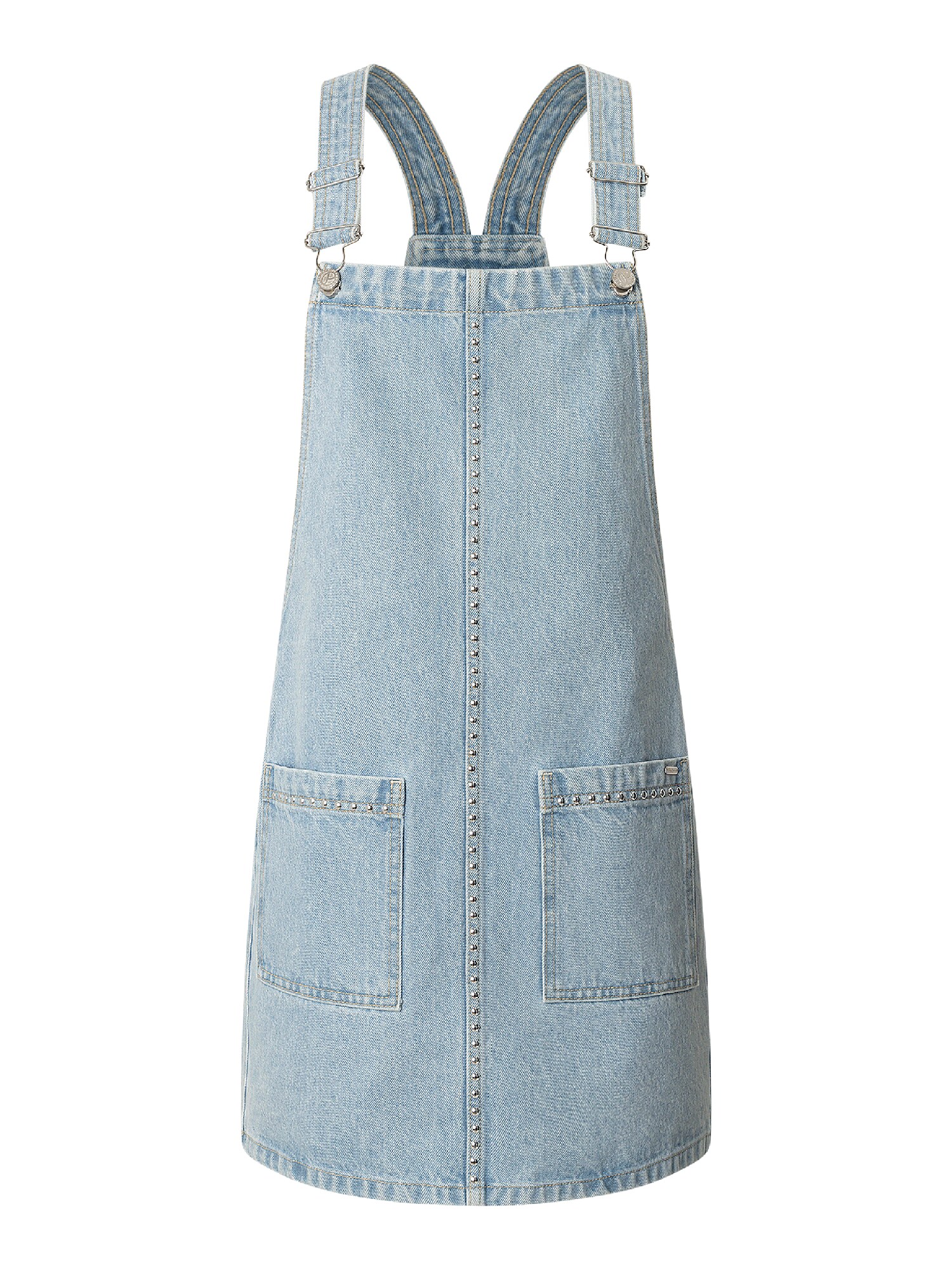 Pepe Jeans Kantáros szoknyák  kék farmer / ezüst akciós termékkép 1