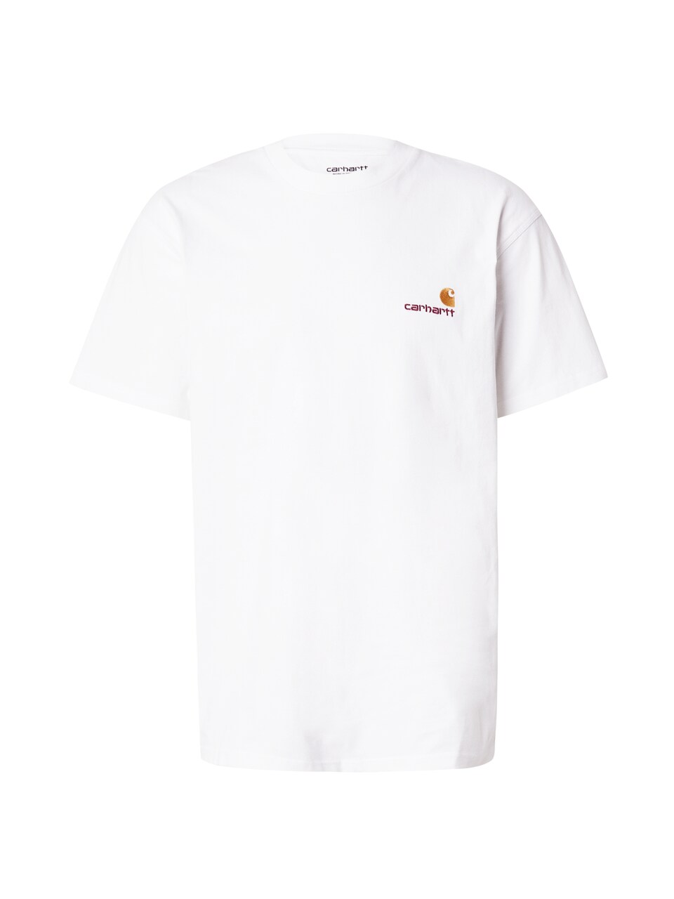 T-shirt 'American' guld / mörkröd