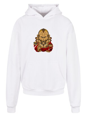 F4NT4STIC Sweatshirt ‘Happy Cyber Buddha CYBERPUNK STYLES’ Gemengde kleuren / Wit