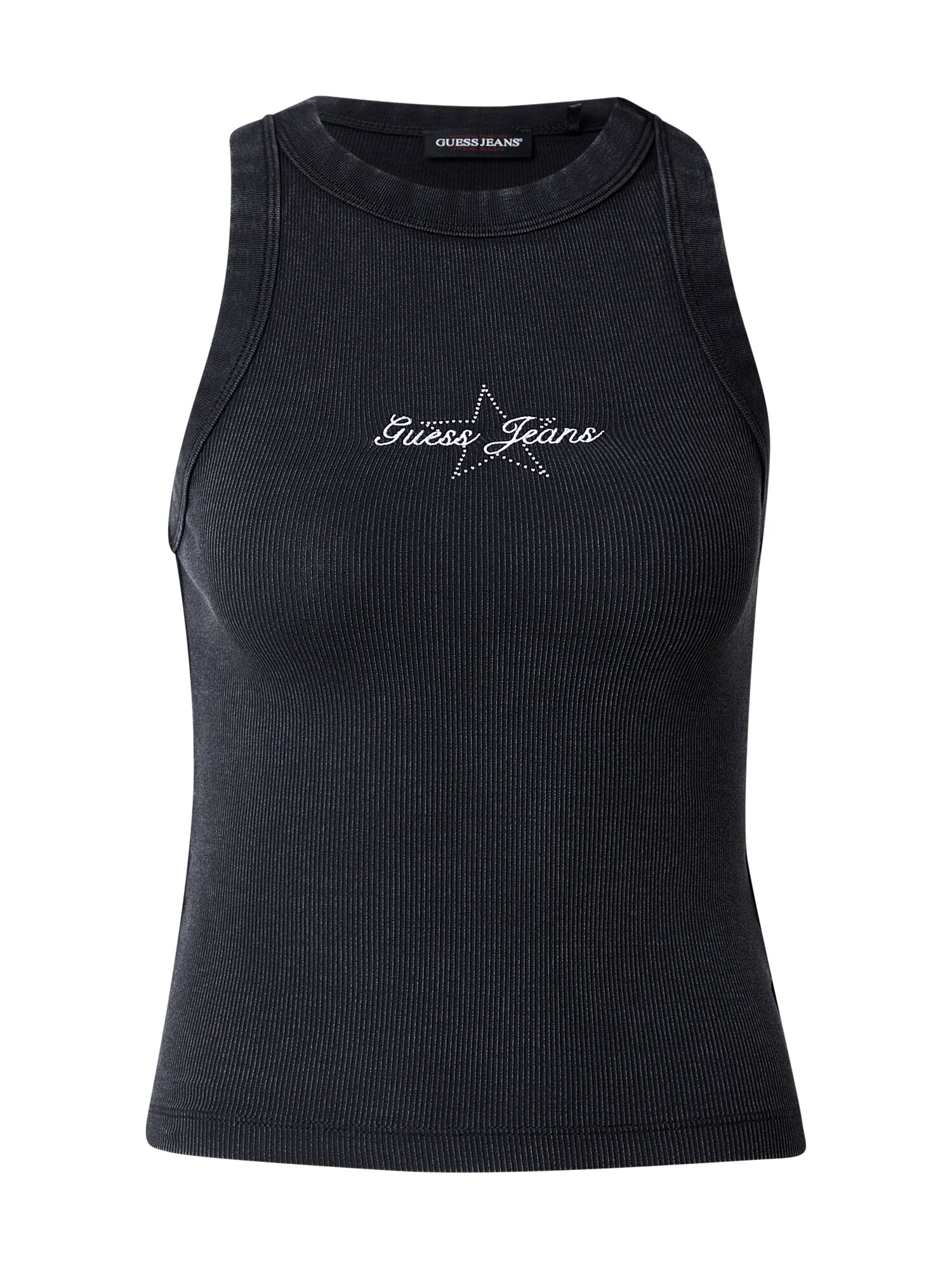 GUESS JEANS Top  negru / alb