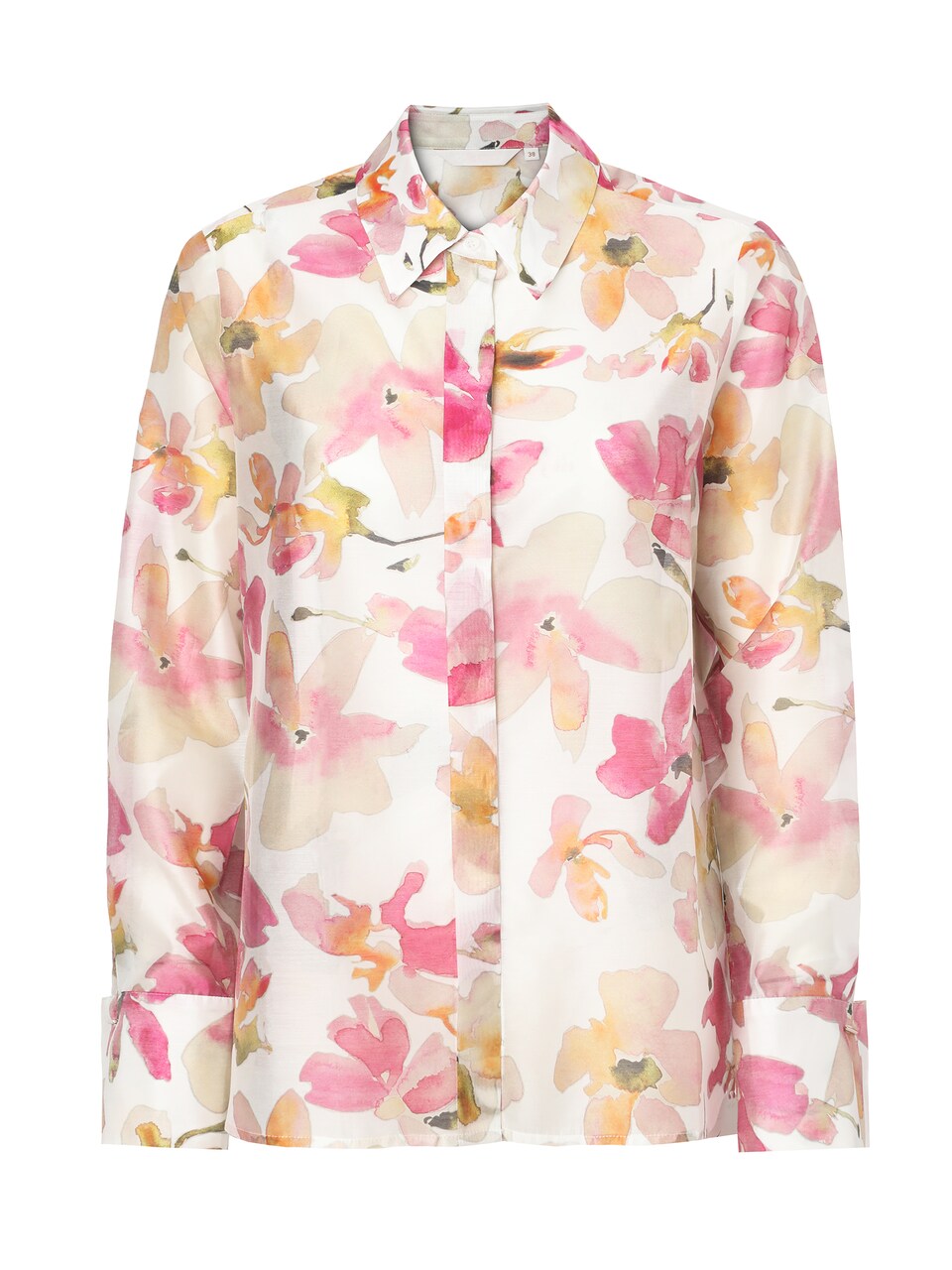 Blus 'Berry 2' beige / mörkgul / rosa