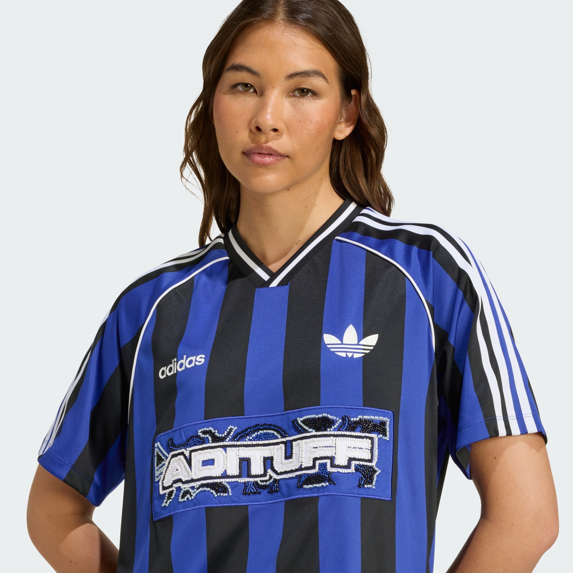 ADIDAS ORIGINALS Tričko 'Beads' kráľovská modrá / čierna / biela (obrázok 4)