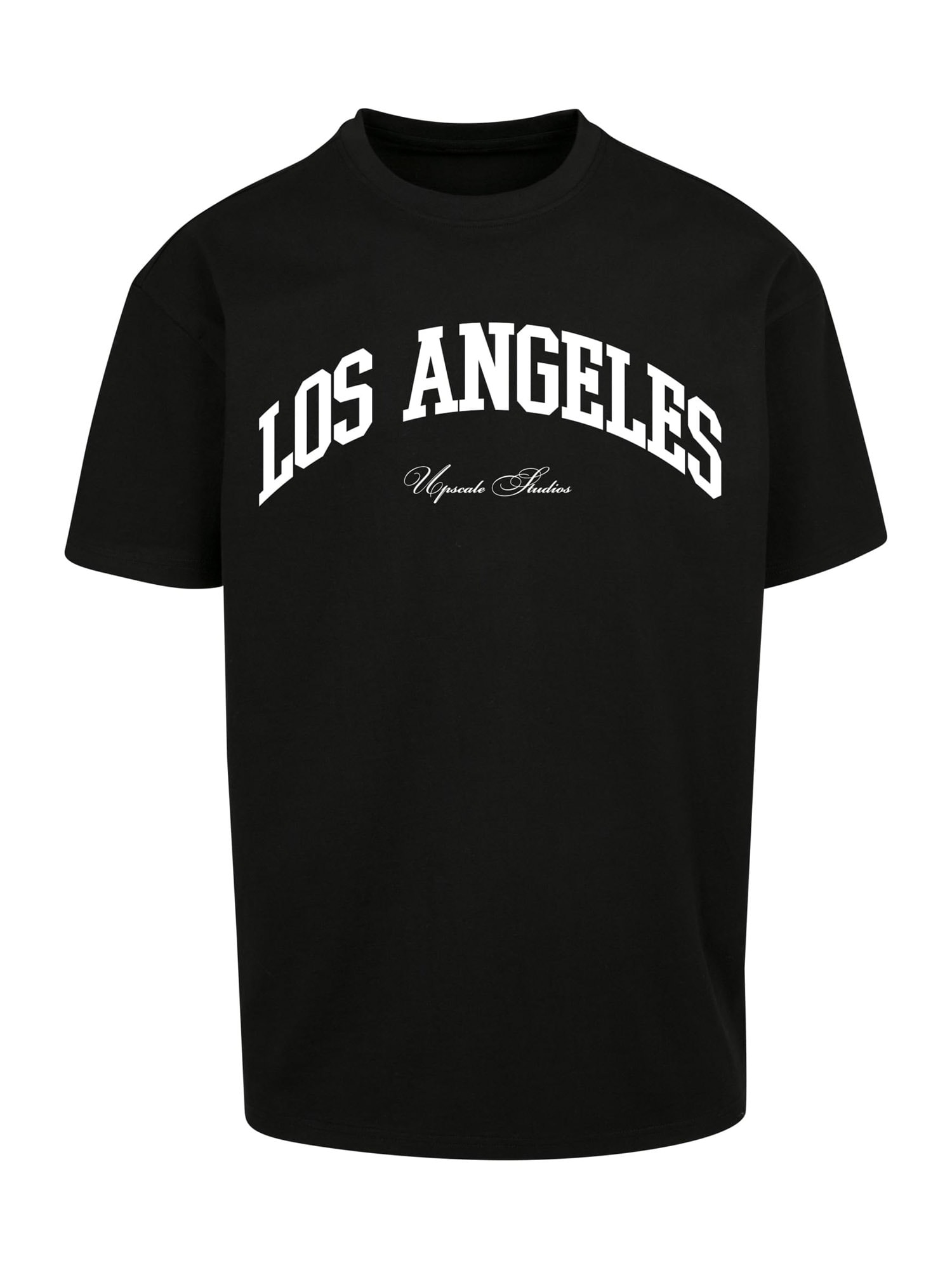 MT Upscale Marškinėliai 'L.A. College' juoda / balta