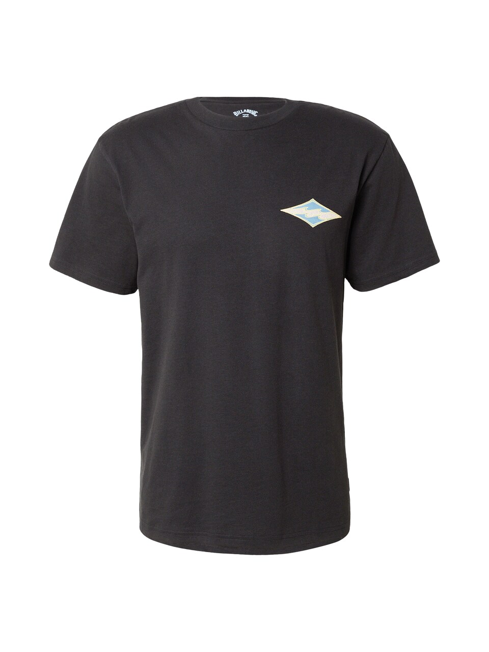 T-shirt 'Crayon Wave' himmelsblå / ljusgul / grön