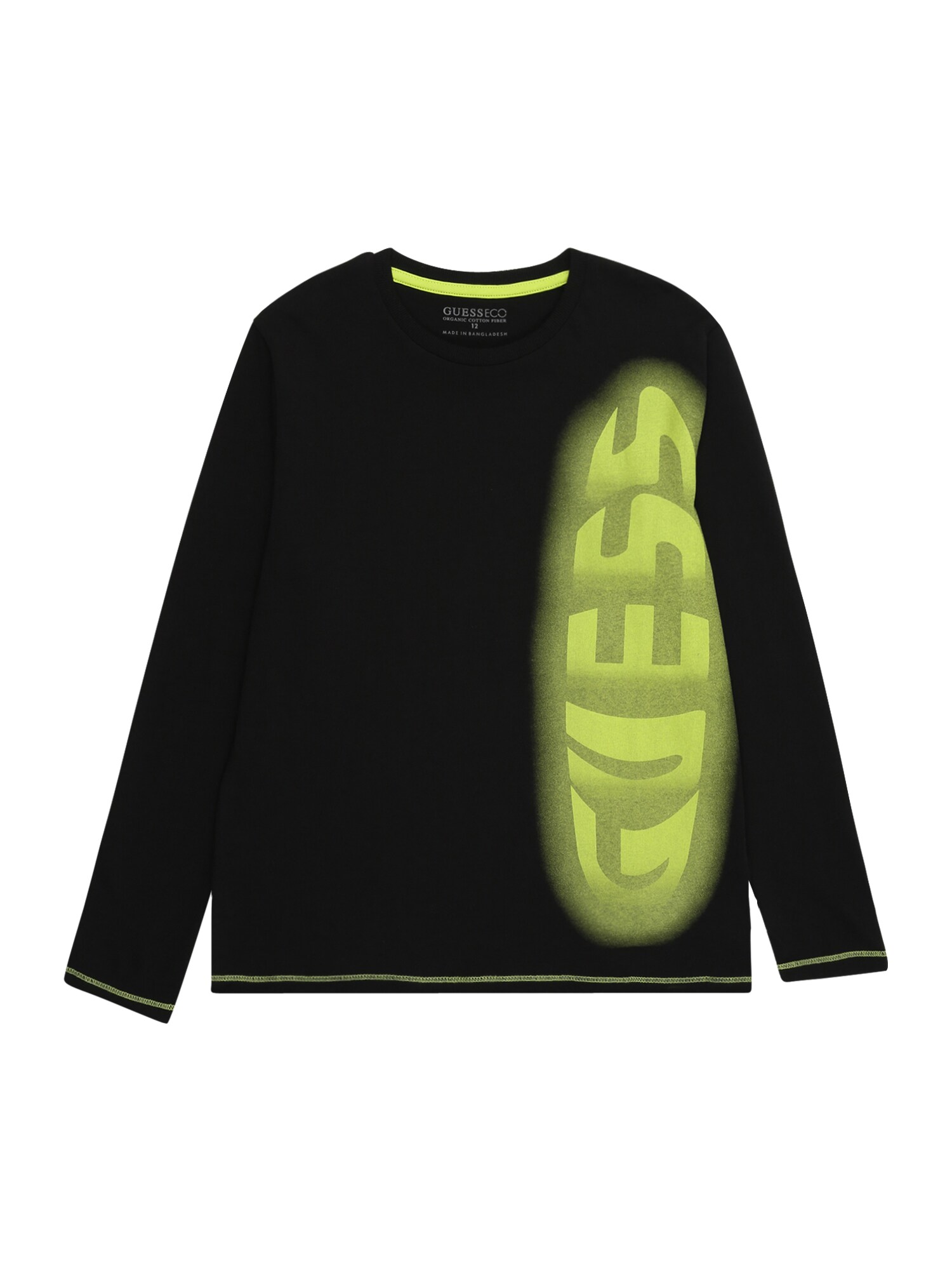 GUESS Tricou  verde / verde neon / negru