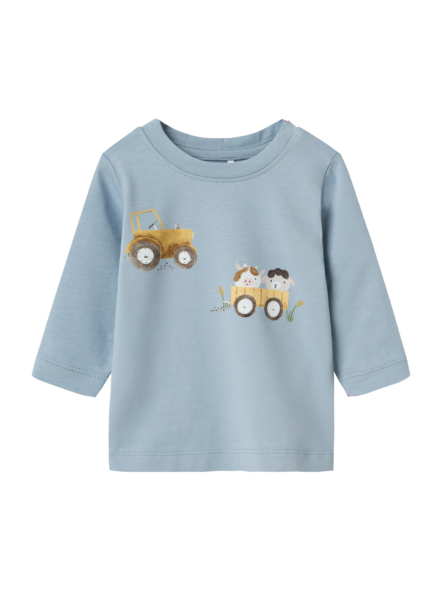 NAME IT Tricou NBMLANG  albastru fumuriu / maro pueblo / pământiu