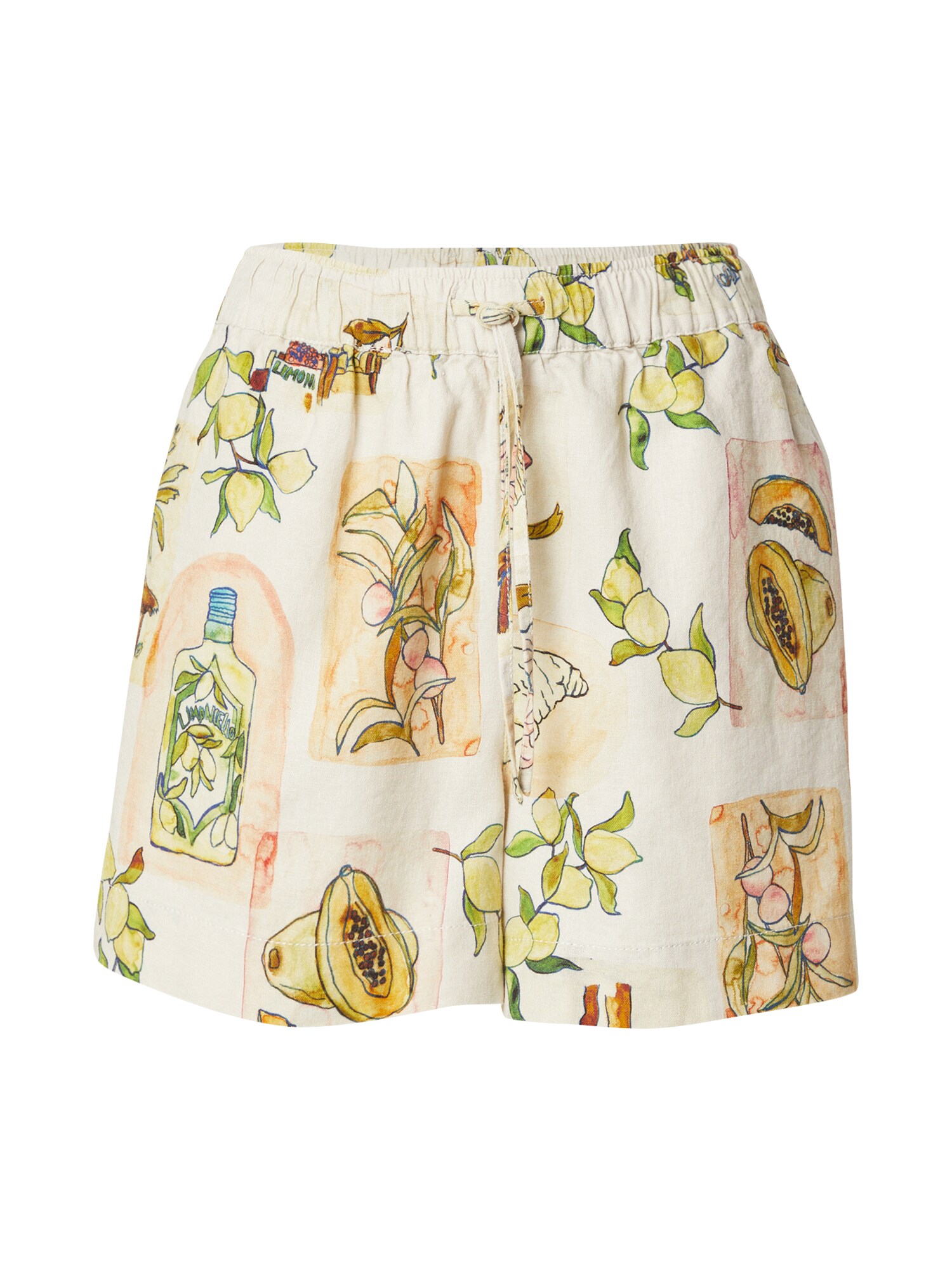 TOPSHOP Nadrág  ekrü / limone / zöld / pasztellnarancs akciós termékkép 1