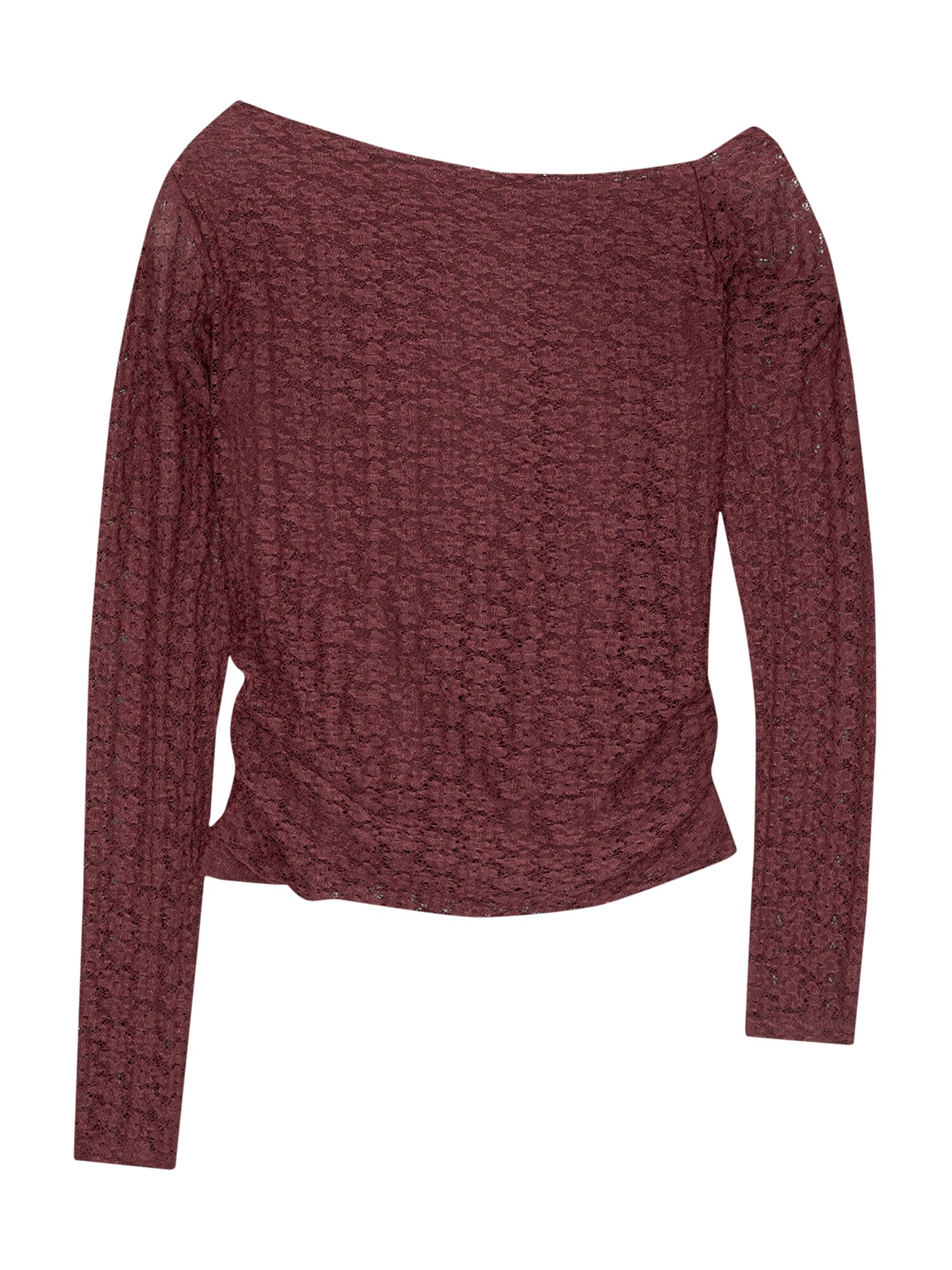 Pull&Bear Póló  burgundi vörös akciós termékkép 1