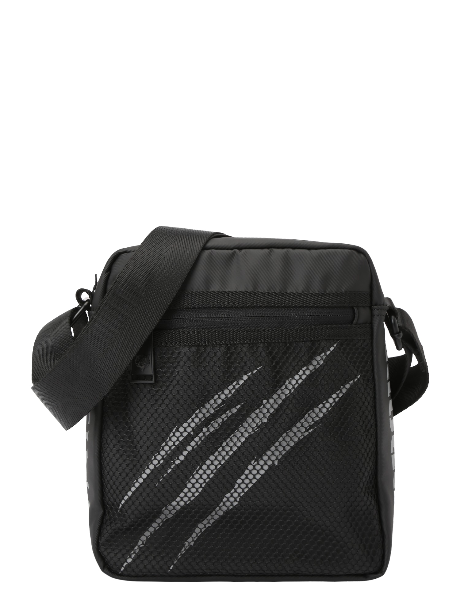 Plein Sport Чанта за през рамо тип преметка  сиво / черно