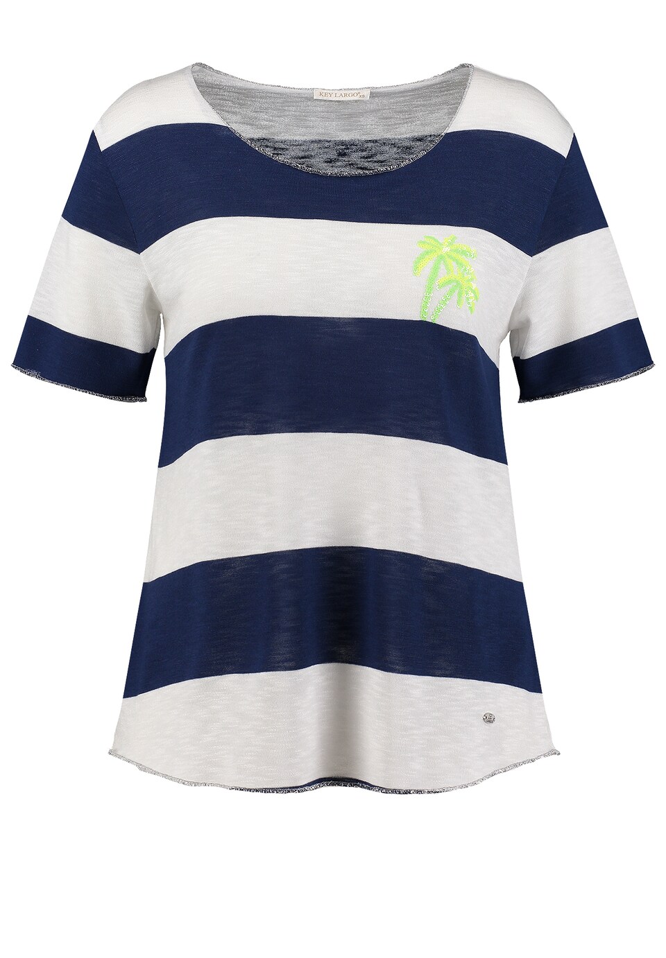 T-shirt 'South' marinblå / ljusgrön