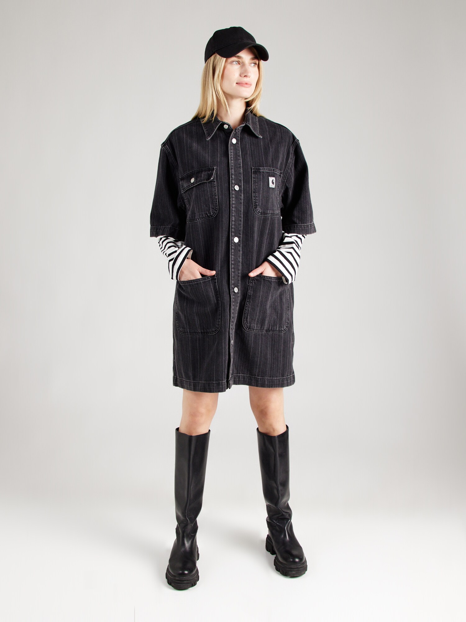 Carhartt WIP Ruha 'Rylan'  bazaltszürke / fekete farmer termék 2. képe