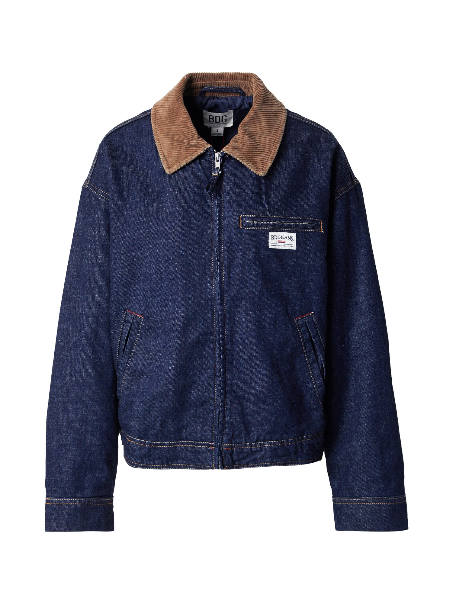 BDG Urban Outfitters Átmeneti dzseki 'LUCA'  kék farmer / barna akciós termékkép 1
