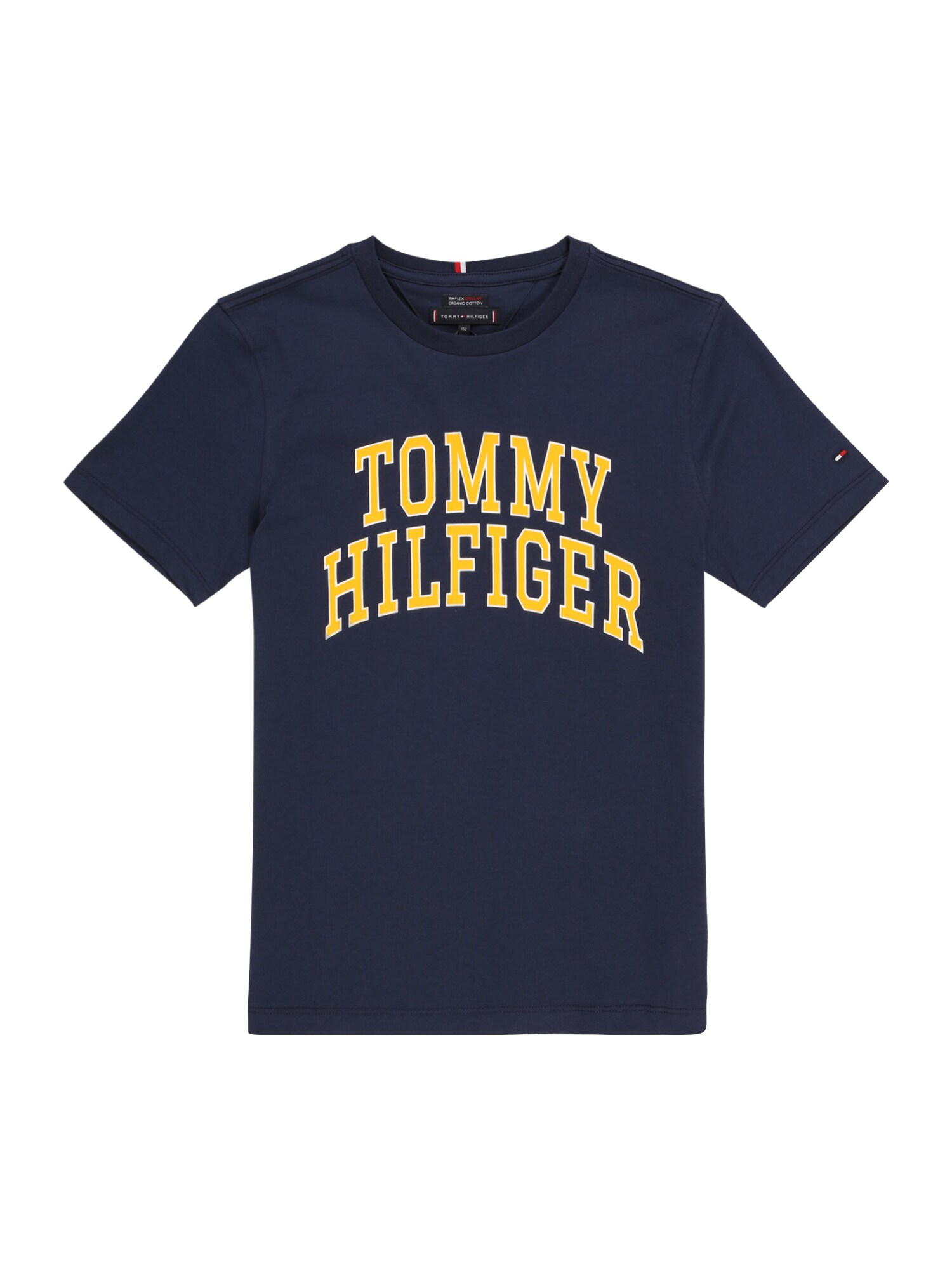 TOMMY HILFIGER Marškinėliai  tamsiai mėlyna / geltona / balta