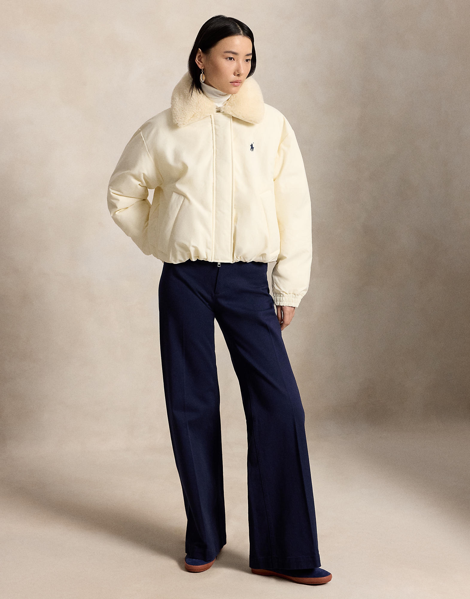 Polo Ralph Lauren Chaqueta de invierno  blanco lana – imagen 4