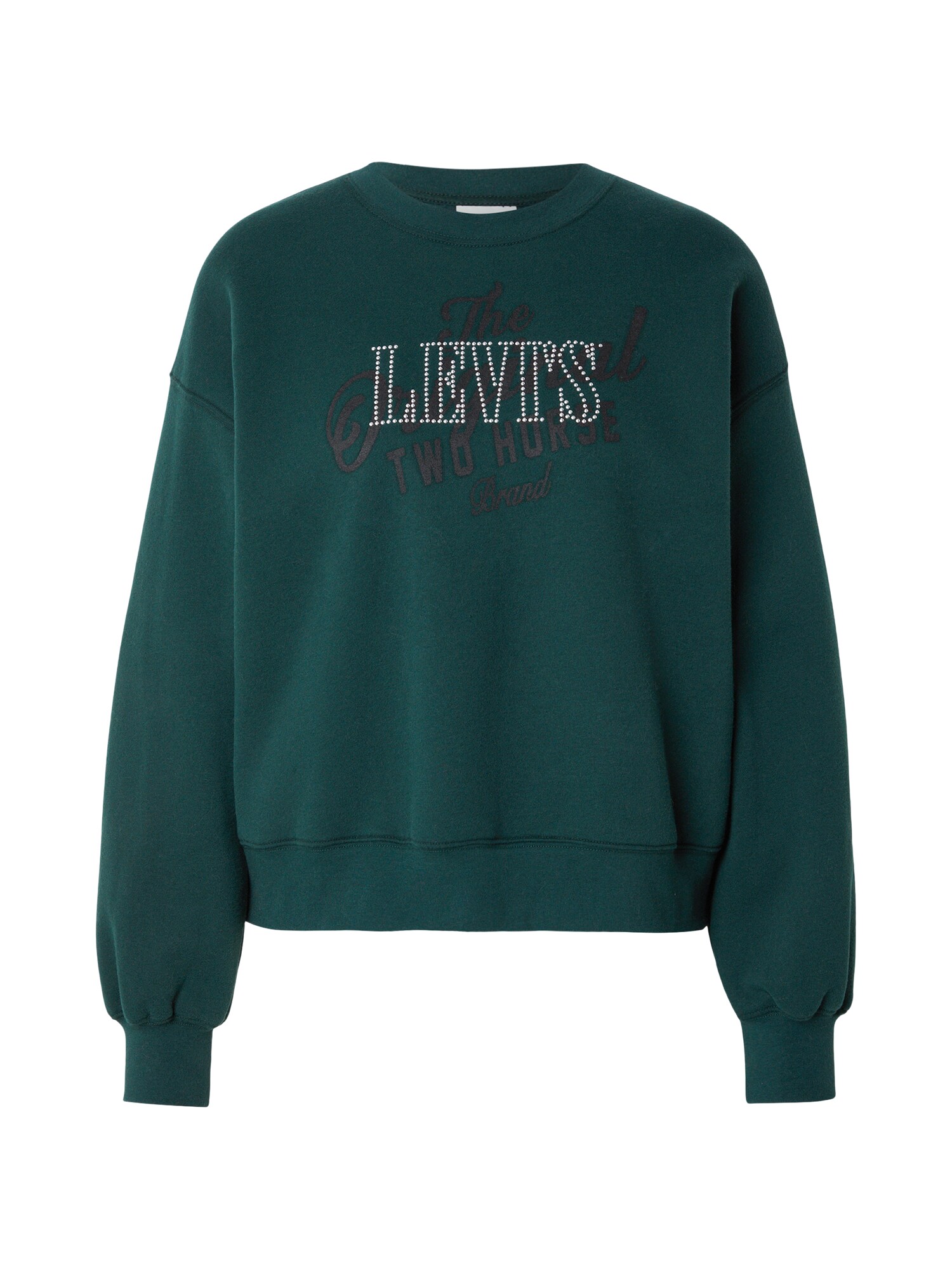 LEVIS ® Bluză de molton EVERYDAY verde închis / negru / argintiu