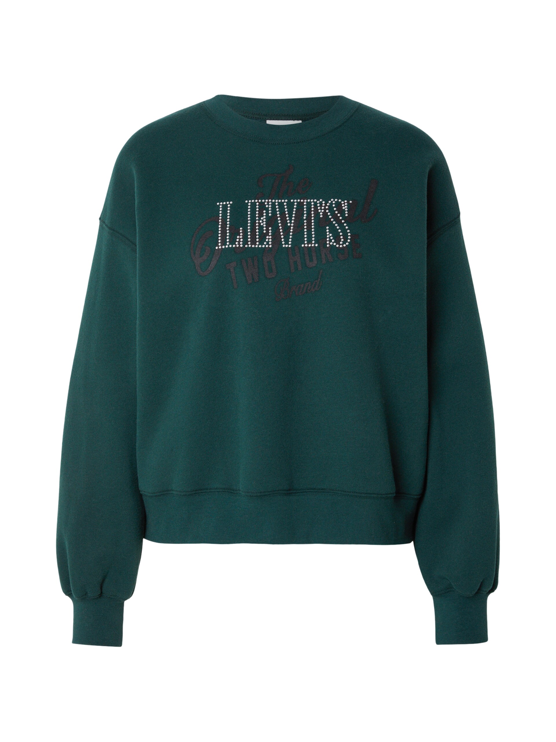 LEVIS ® Sweatshirt 'EVERYDAY' mörkgrön / svart dam
