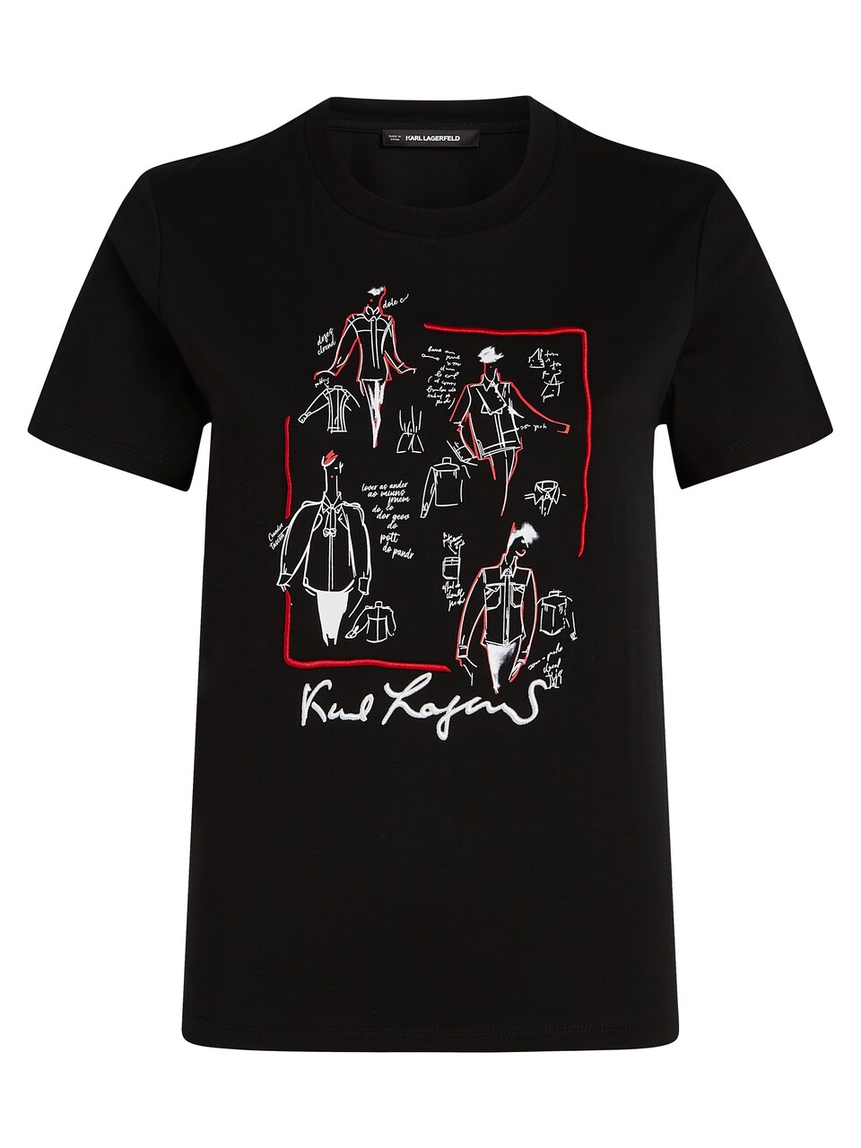 T-shirt röd / svart