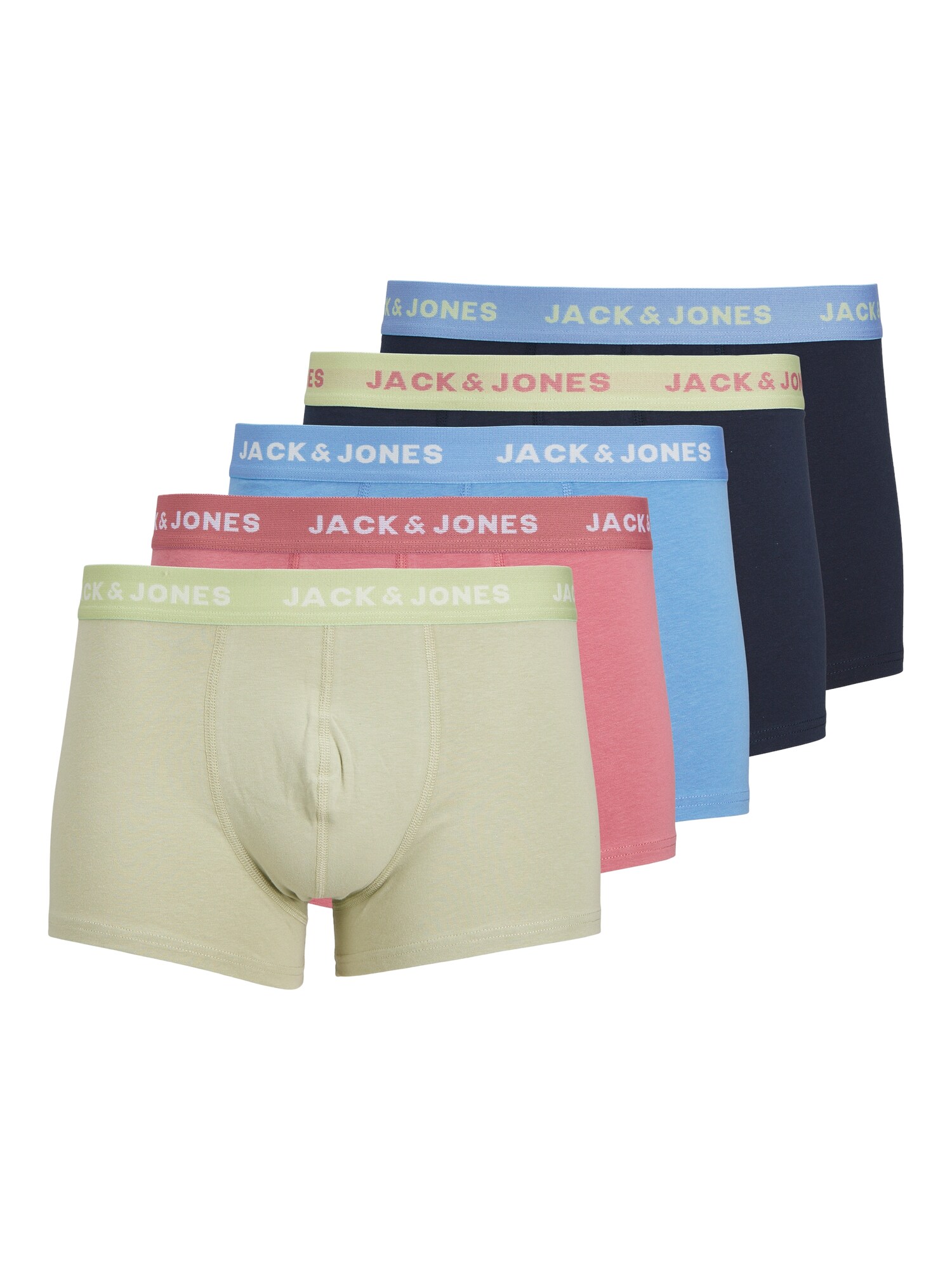 JACK & JONES Boxeralsók 'HUDSON'  éjkék / világoskék / rózsaszín / fekete akciós termékkép 1
