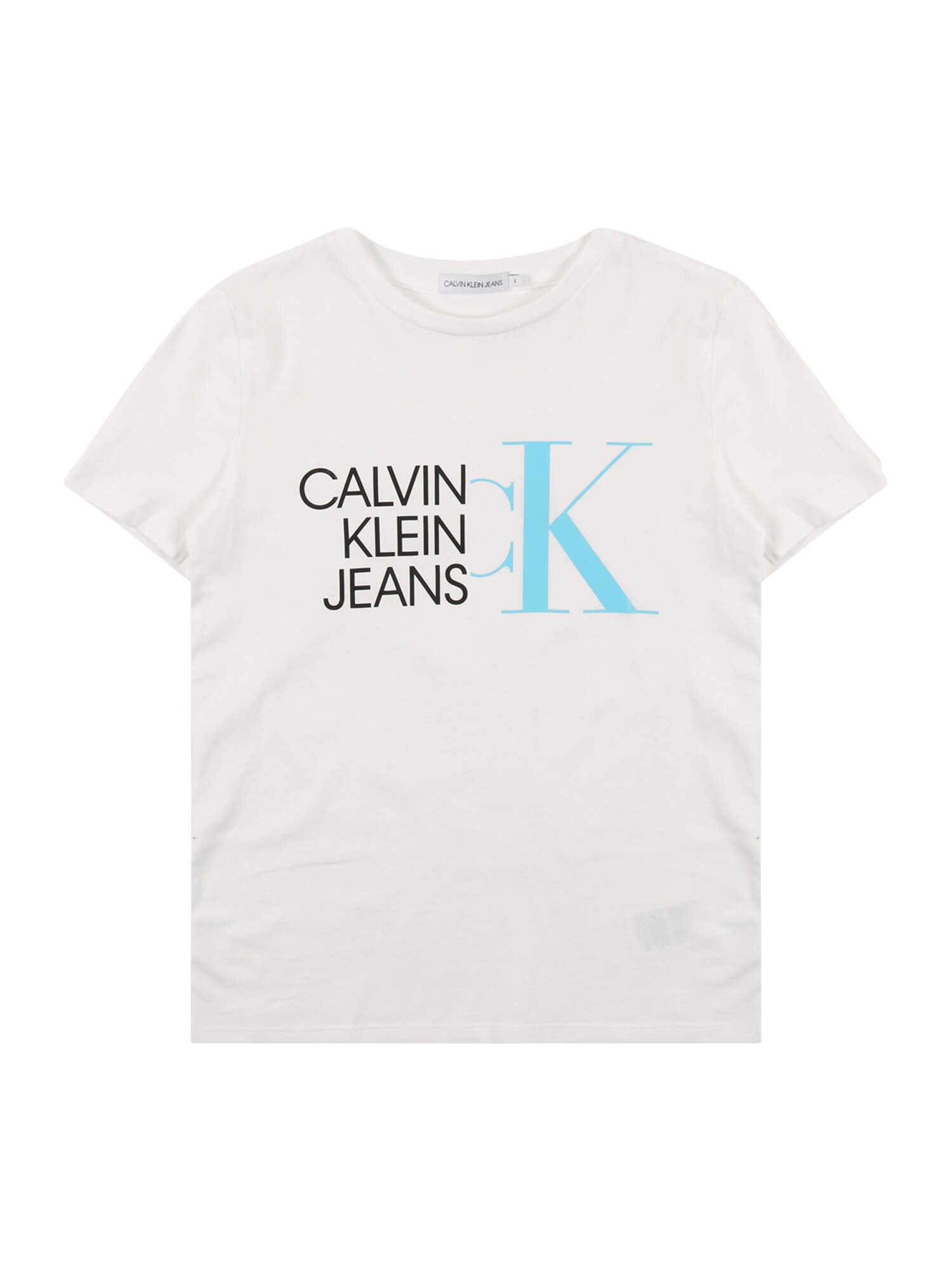 Calvin Klein Jeans Marškinėliai  balta / turkio spalva / juoda