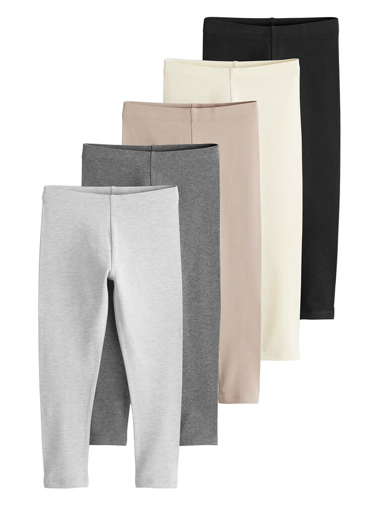 Next Leggings Mädchen Größe 122 beige / creme / hellgrau / graumeliert / schwarz