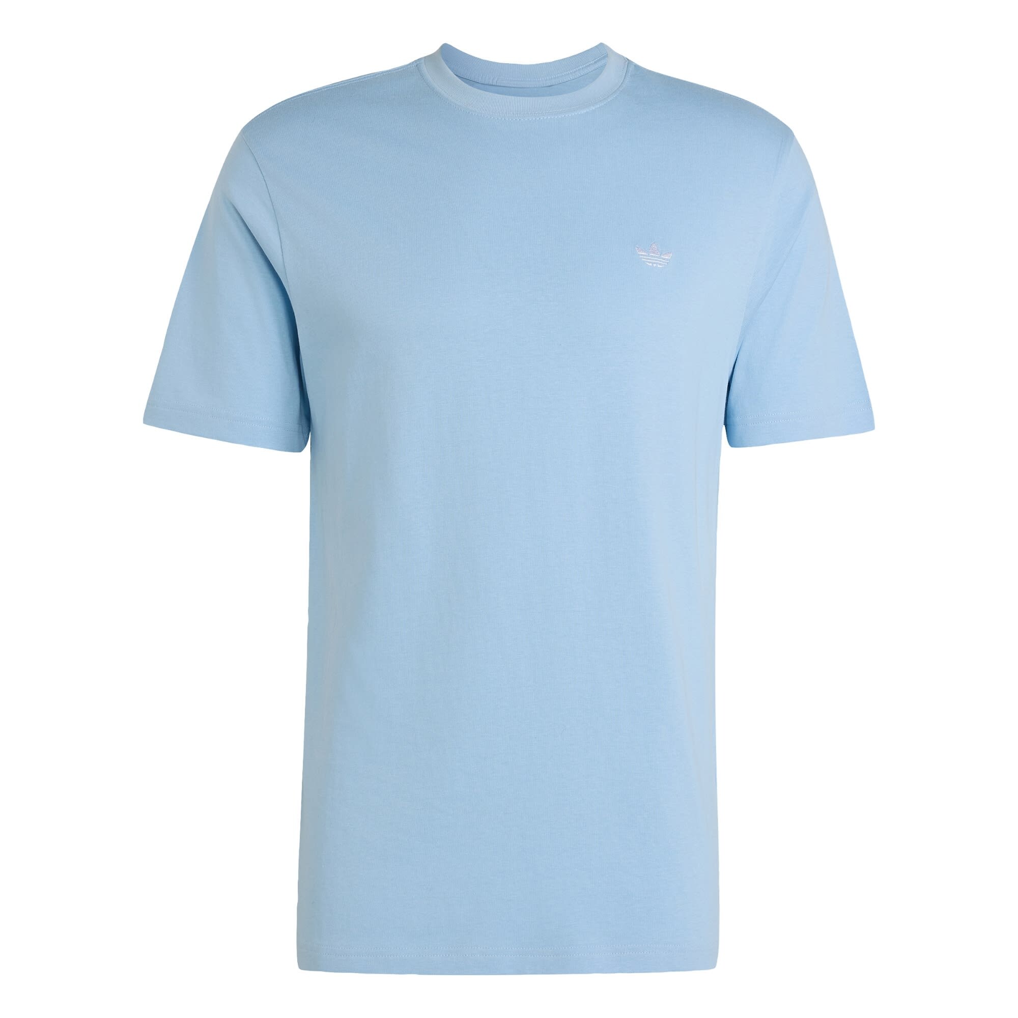 ADIDAS ORIGINALS Tricou Trefoil Essentials albastru deschis / alb