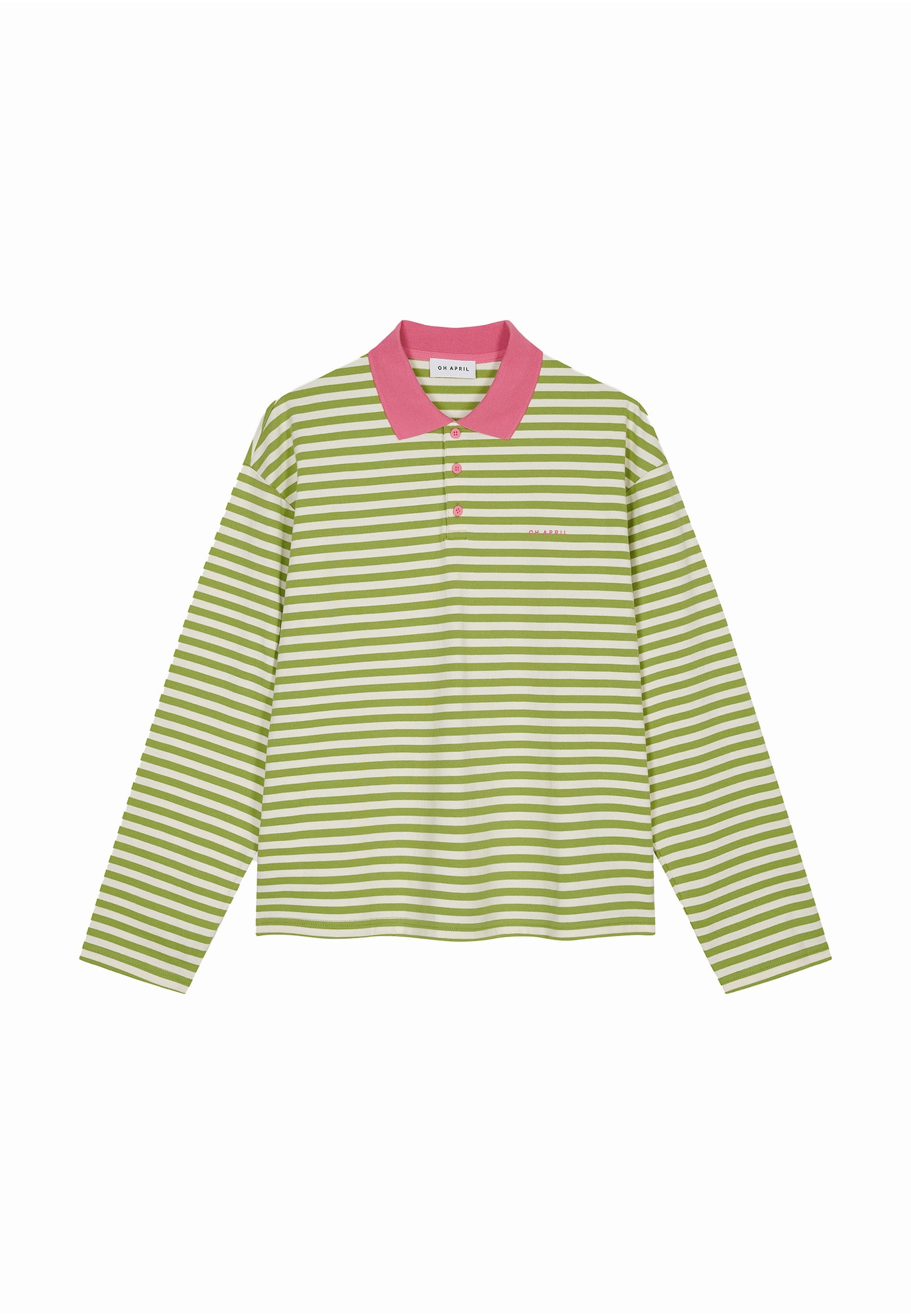 OH APRIL Tricou Jolina verde măr / roz / alb murdar