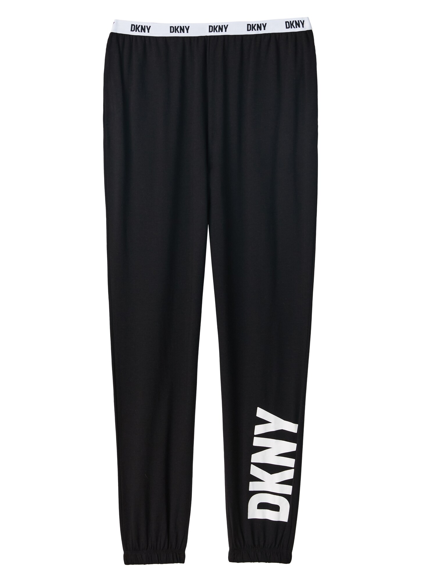 DKNY Pantalón de pijama 'Must Have Basic'  negro / blanco