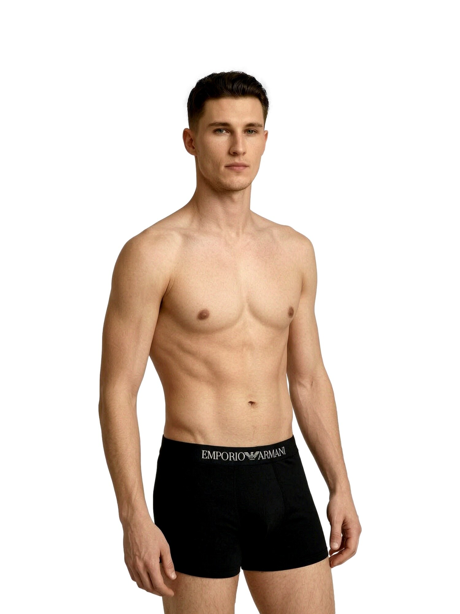 Emporio Armani Boxerky námornícka modrá / sivá melírovaná / čierna / šedobiela (obrázok 3)