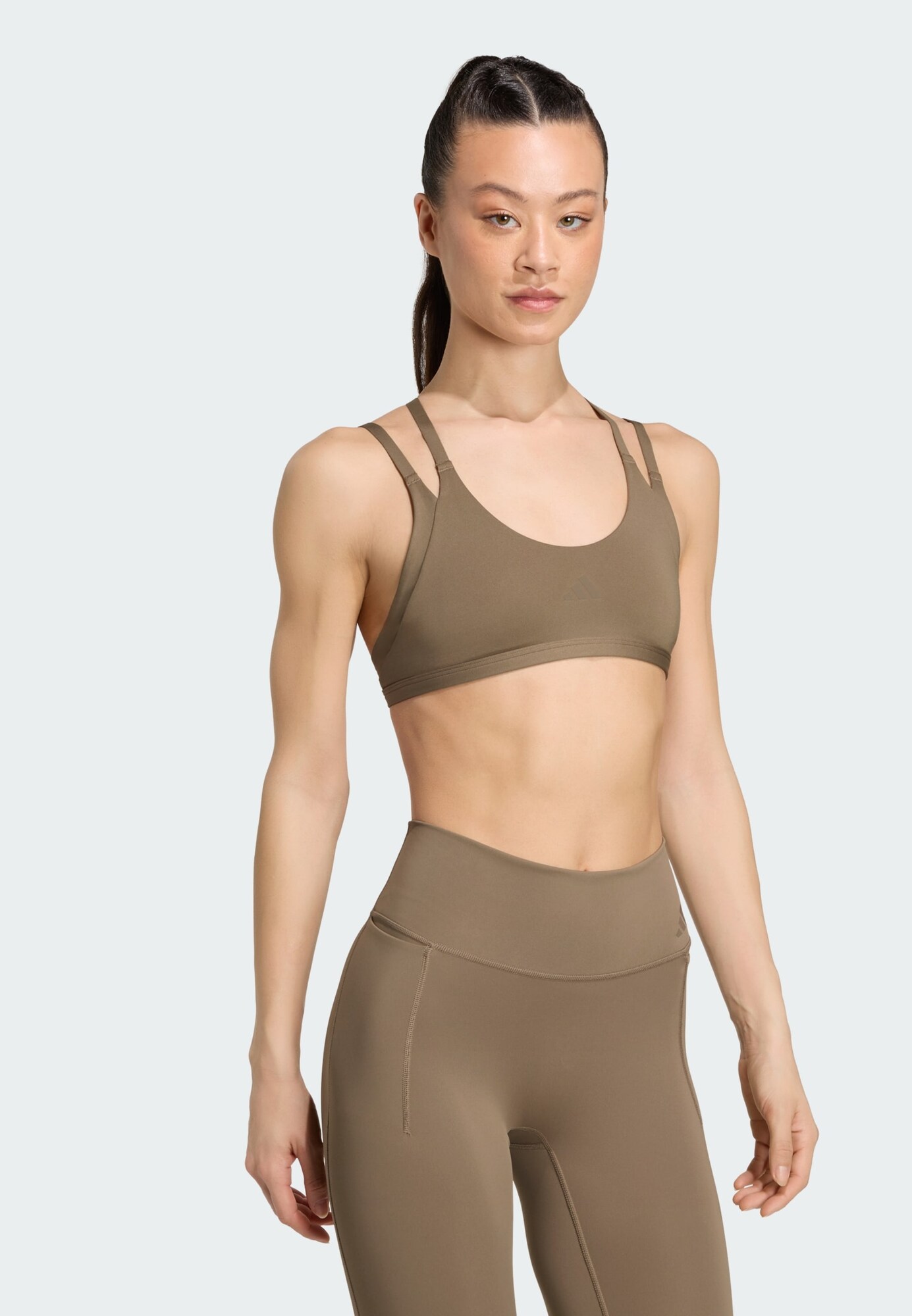 ADIDAS PERFORMANCE Sujetador deportivo 'Optime Workout' caqui – imagen 3